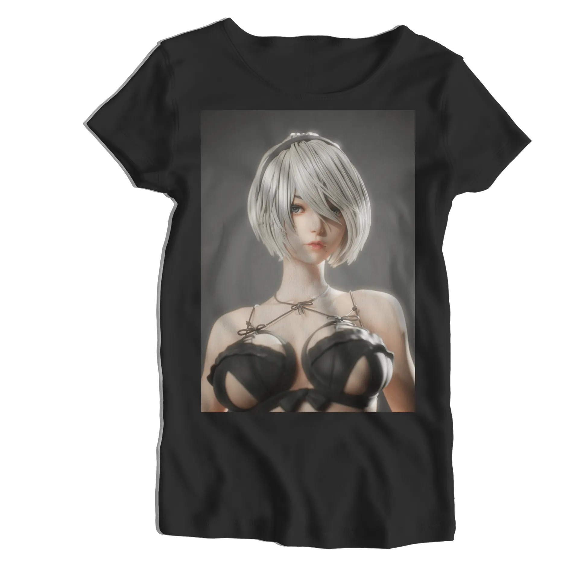 Camiseta Babylook Personagem de Cabelo Branco 100% Algodão - Imagem 1