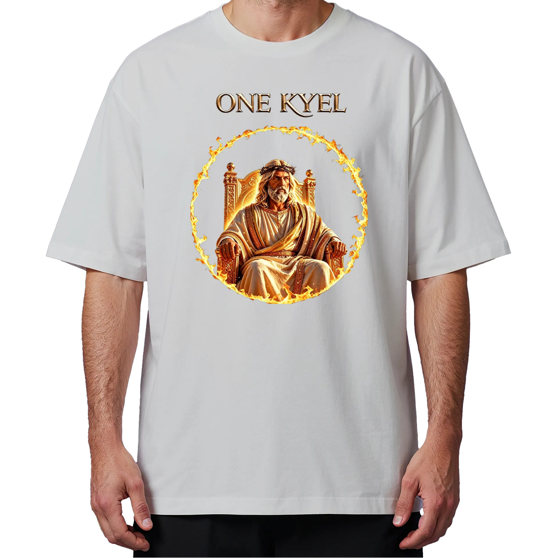 Camiseta Oversized Estampa Logotipo One Kyel 100% Algodão - Imagem 4