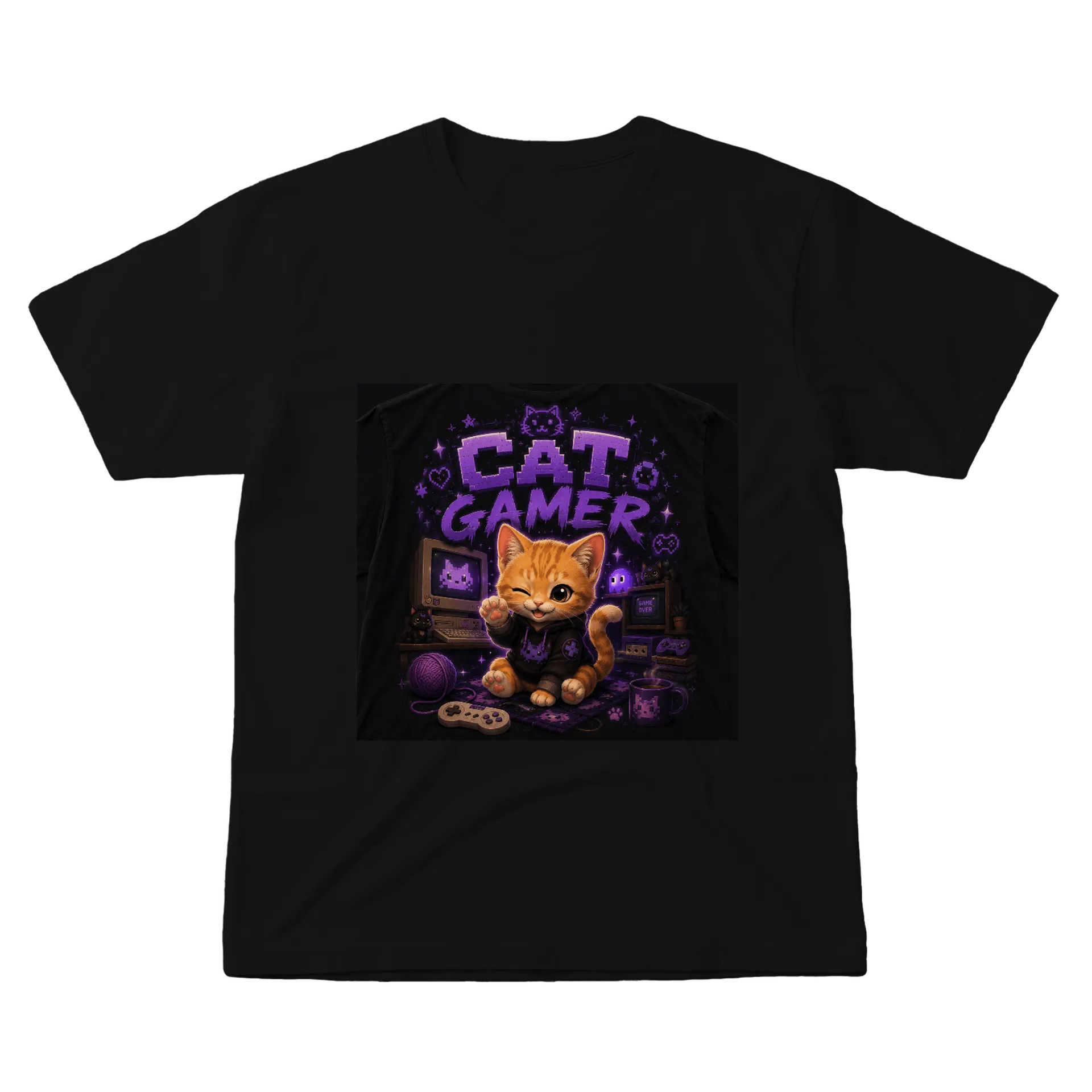 Camiseta Cat Gamer de eMonaliza94 