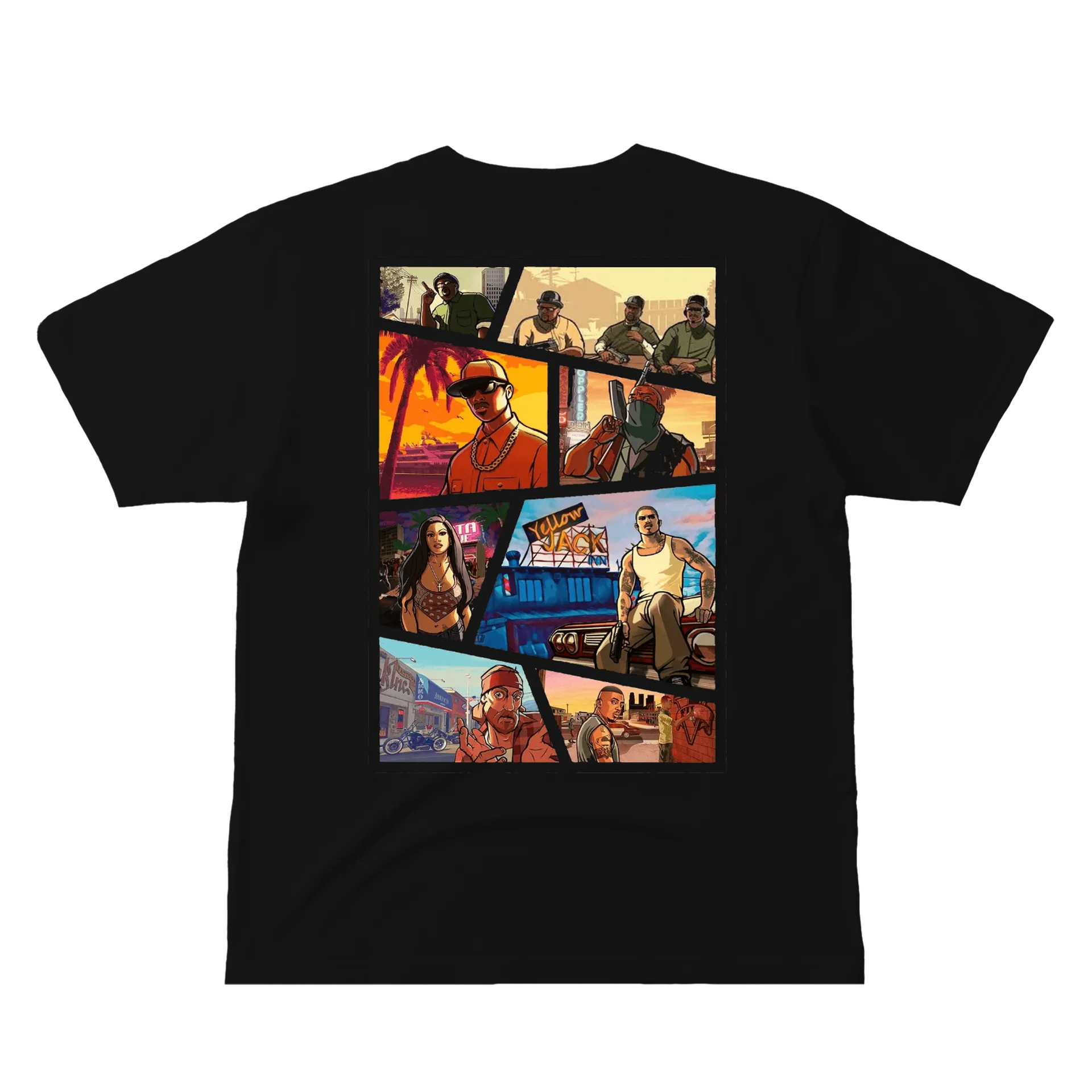 Camiseta Estampa GTA Personagens 100% Algodão - Imagem 3