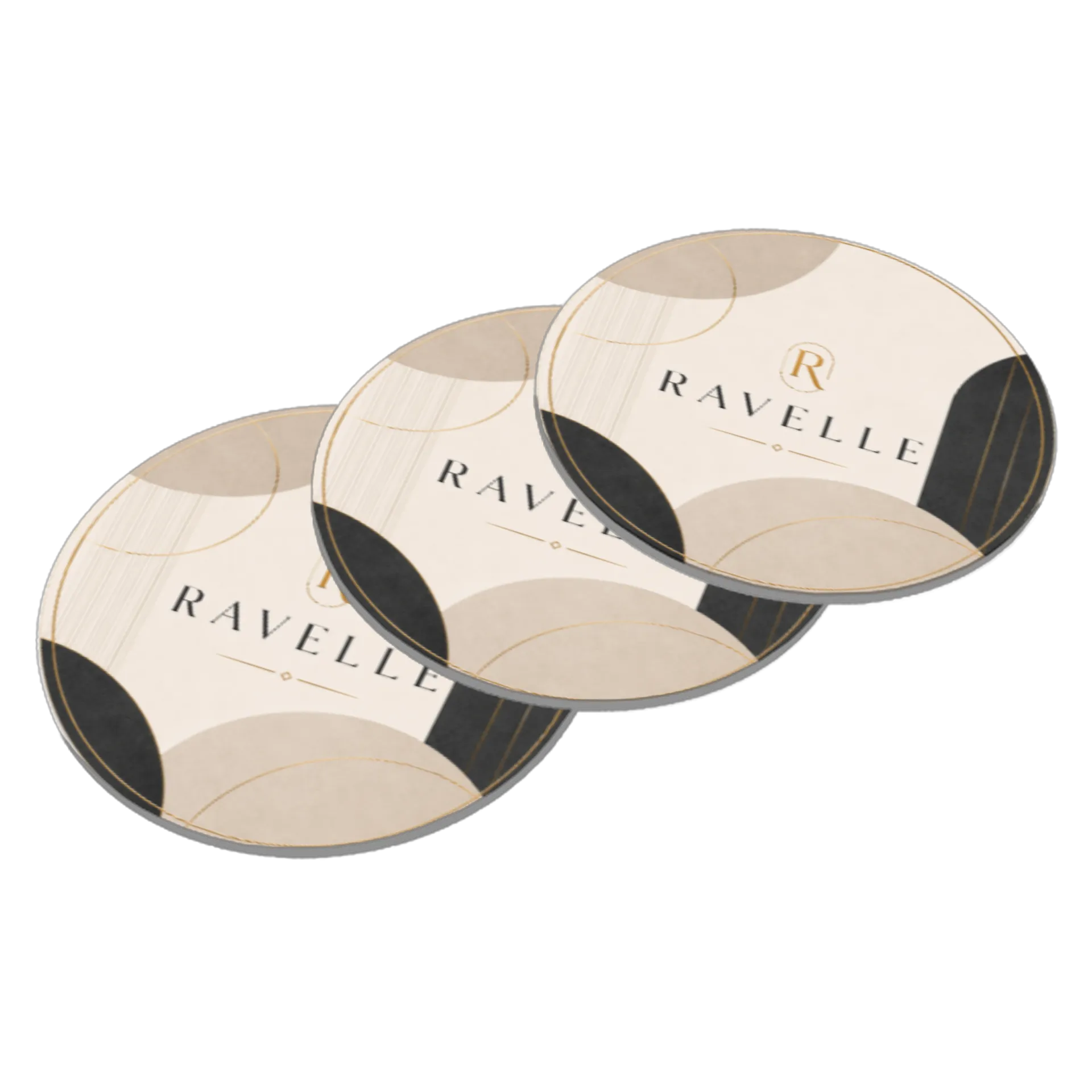 Porta-copo MDF Estampa Geométrica Elegante 10x10cm de RAVELLE