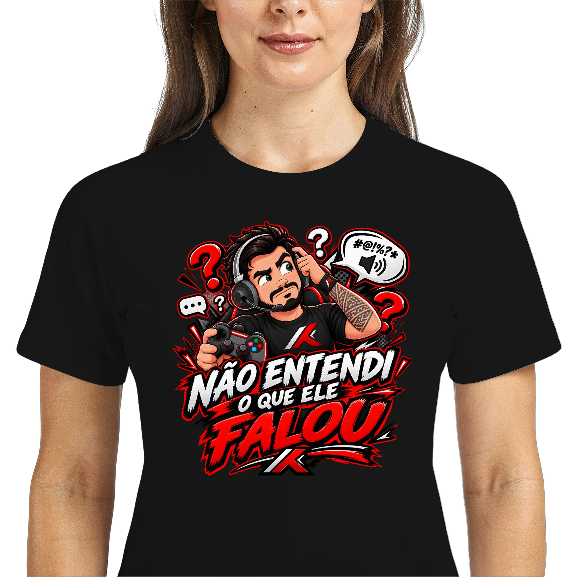 Camiseta Dry Fit Arte Streamer Neon minimalista 100% de Tio Khrebis — imagem 3 de 6