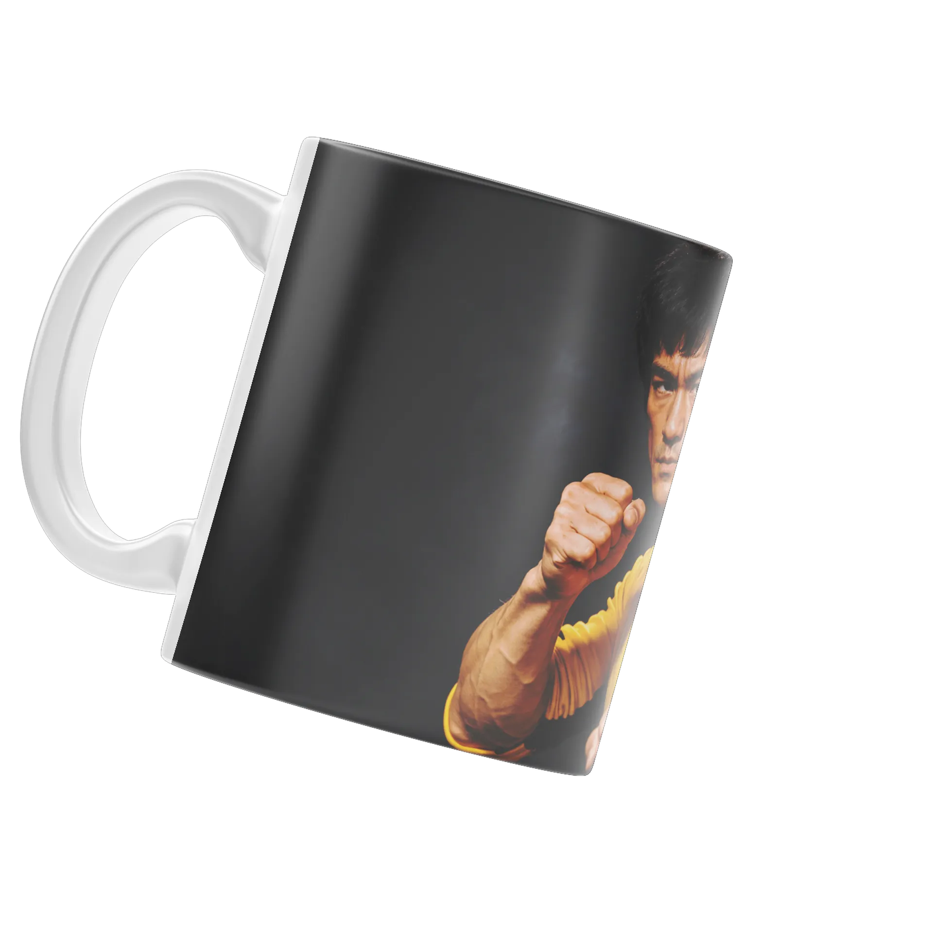 Caneca Bruce Lee Camiseta Amarela e Preta 325ml - Imagem 3
