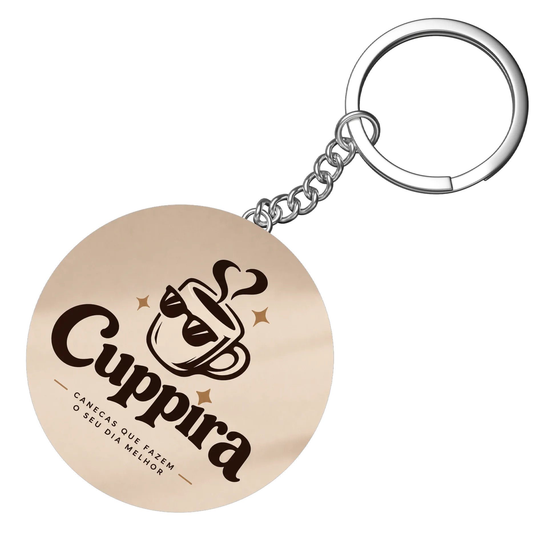 Chaveiro MDF Logotipo CupPira Caneca com Óculos Escuros de Cuppira — imagem 3 de 3