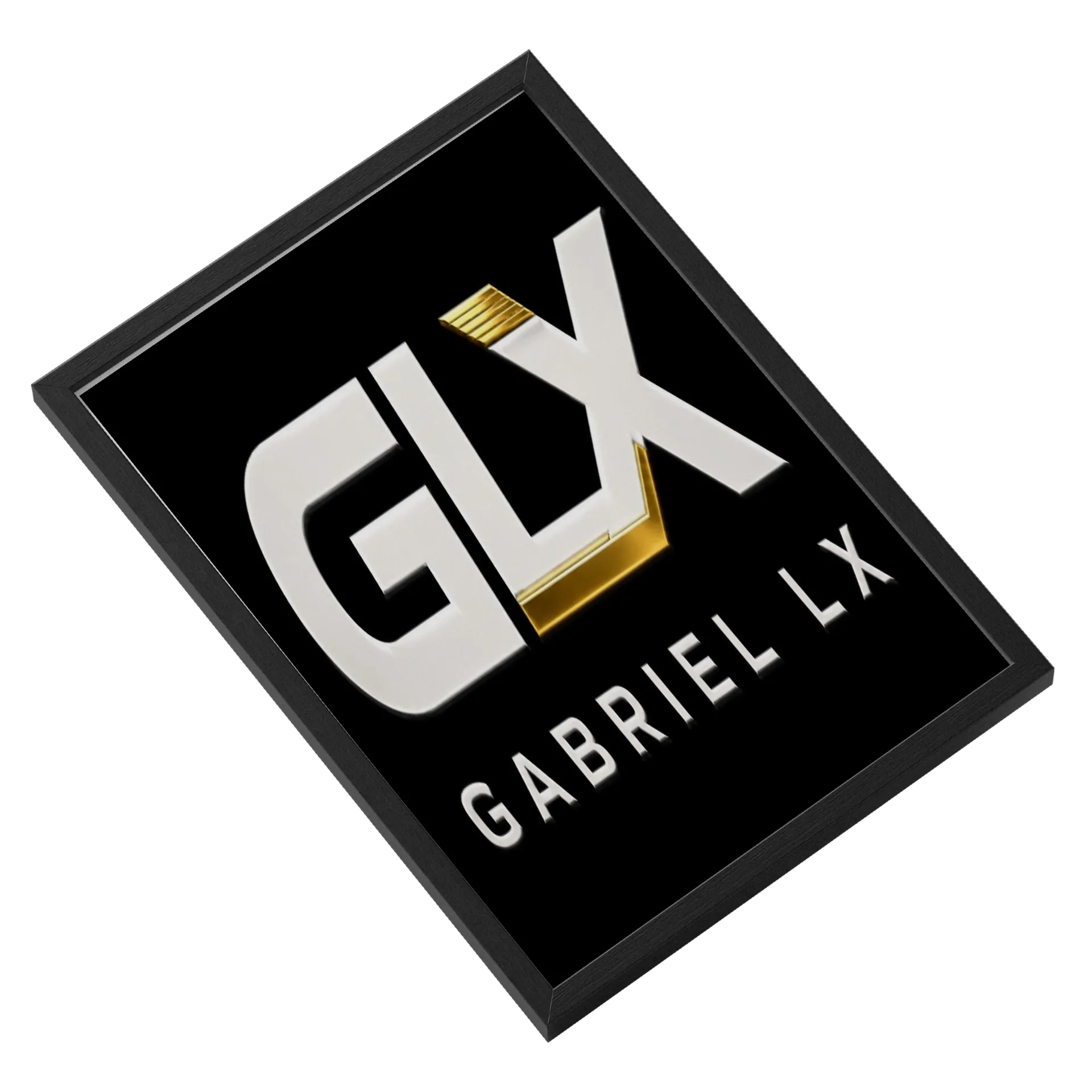 Quadro Logotipo Gabriel LX MDF e Vidro A3 - Imagem 2