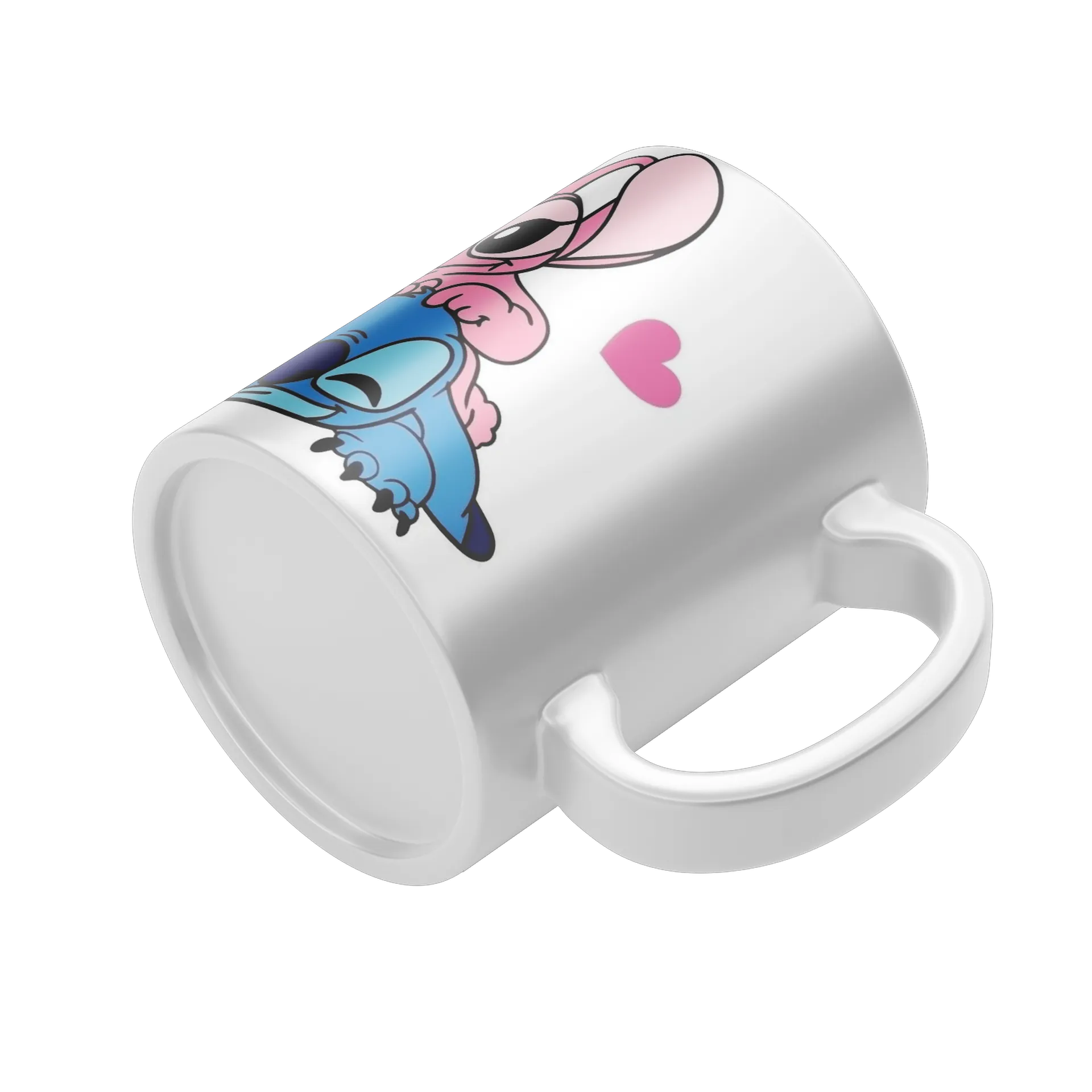 Caneca Porcelana Personagens Cartoon Branco 325ml - Imagem 4