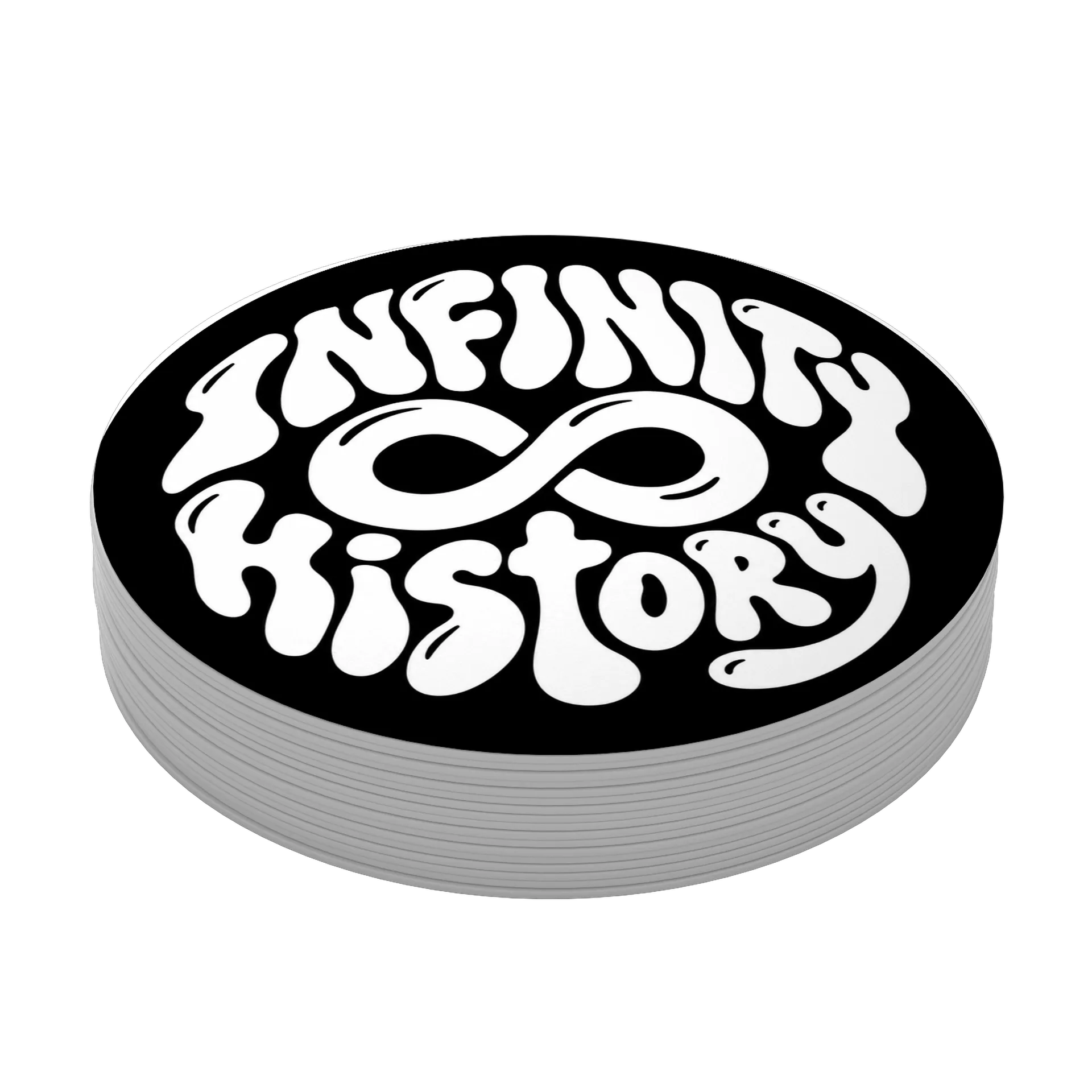 Porta-copo Estampa Tipográfica Infinity History Preto e de Infinity History — imagem 3 de 3