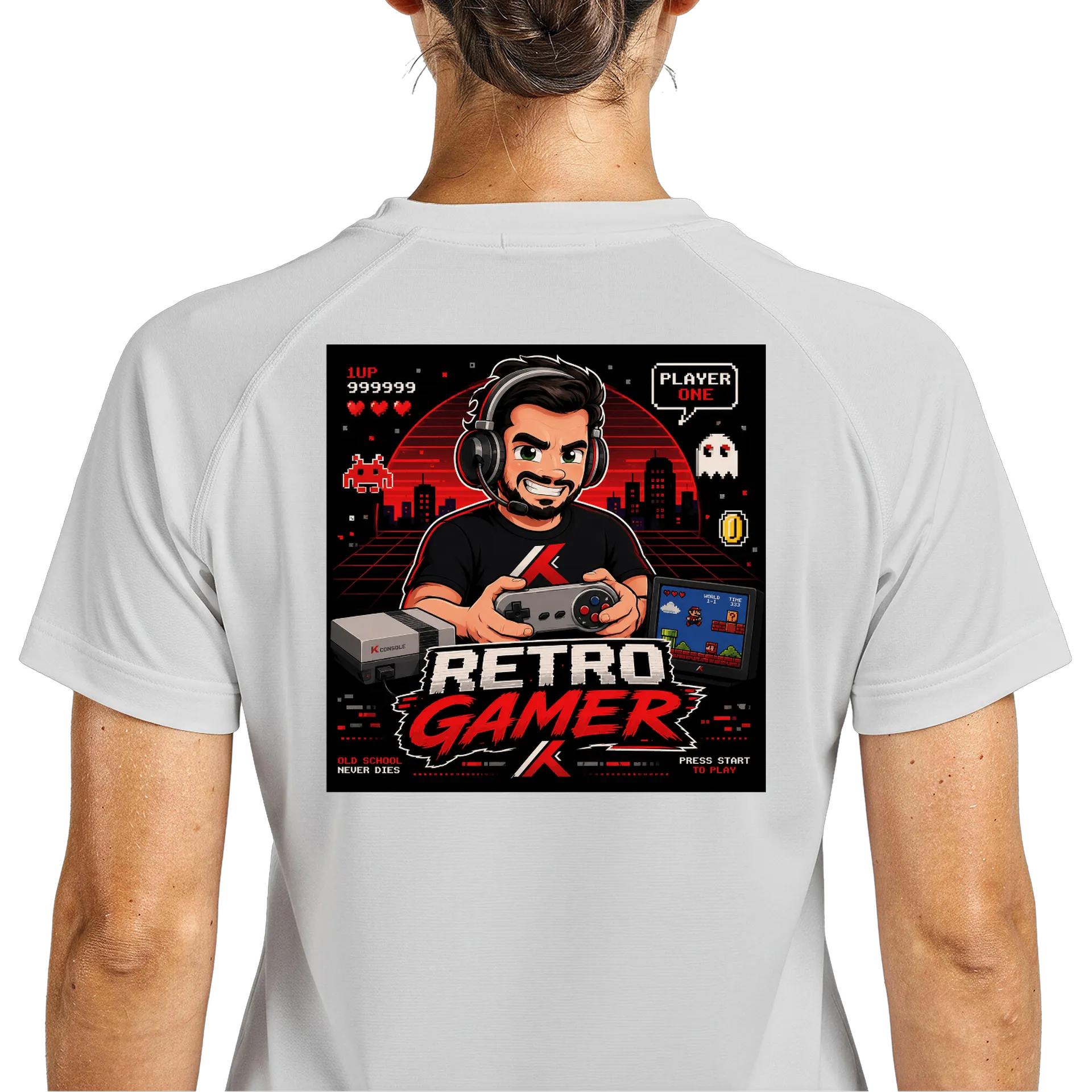 Camiseta Dry Fit Retro Gamer Estampa Personalizada 100% - Imagem 5