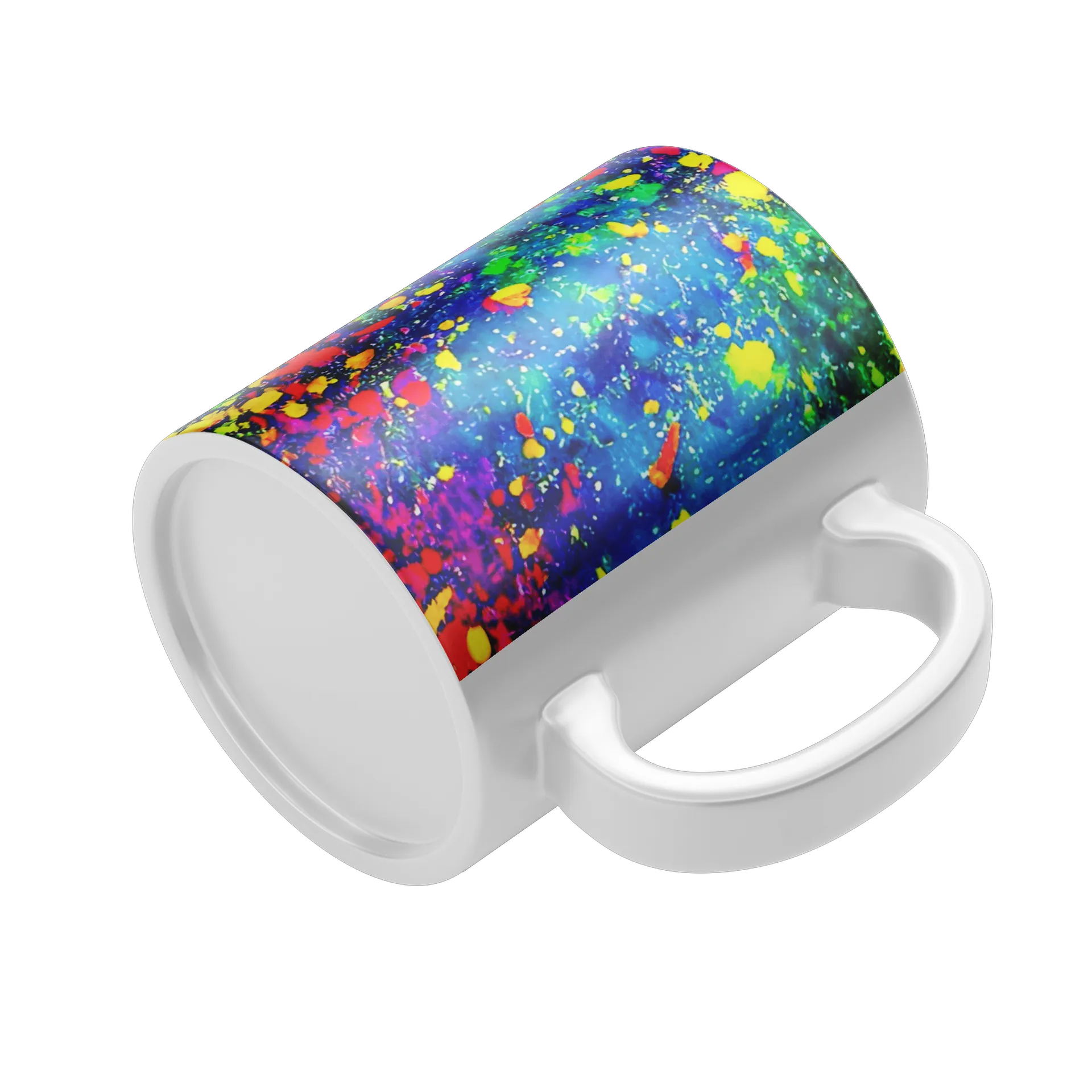 Caneca Porcelana Abstrata Colorida 325ml - Imagem 4