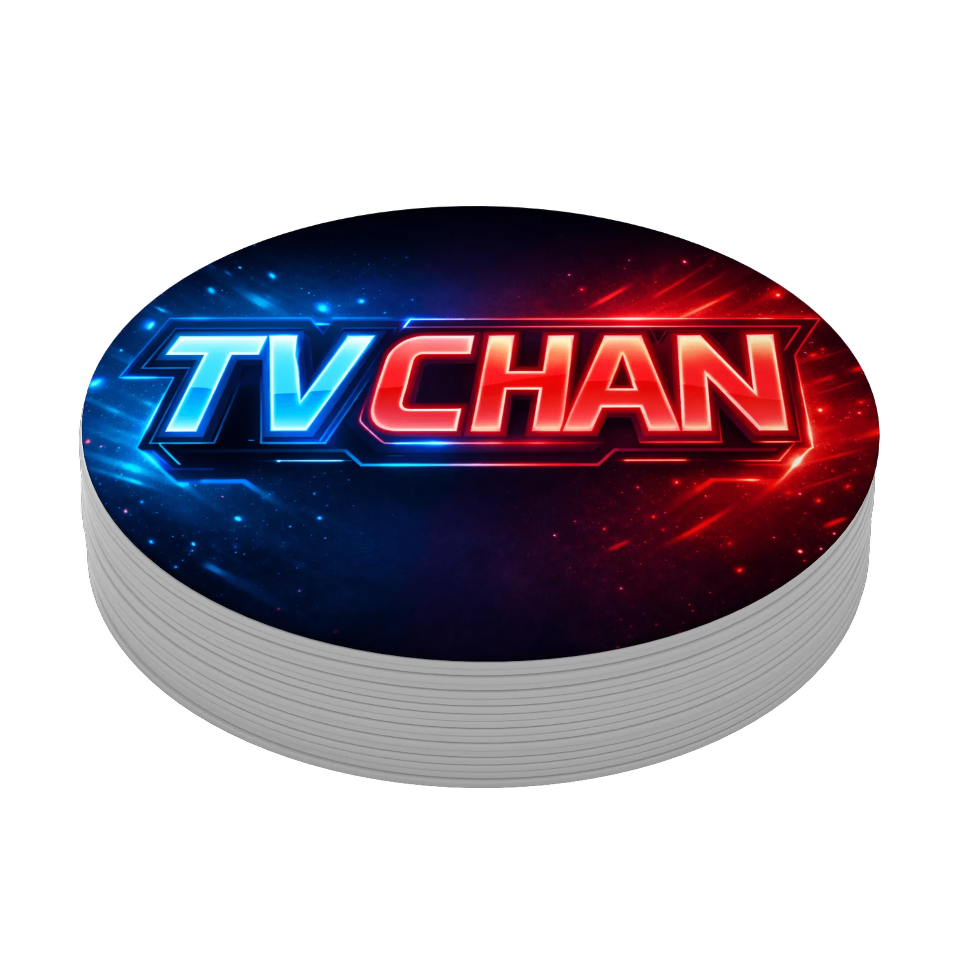 Porta-copo MDF Logotipo TV Chan 10x10cm - Imagem 4