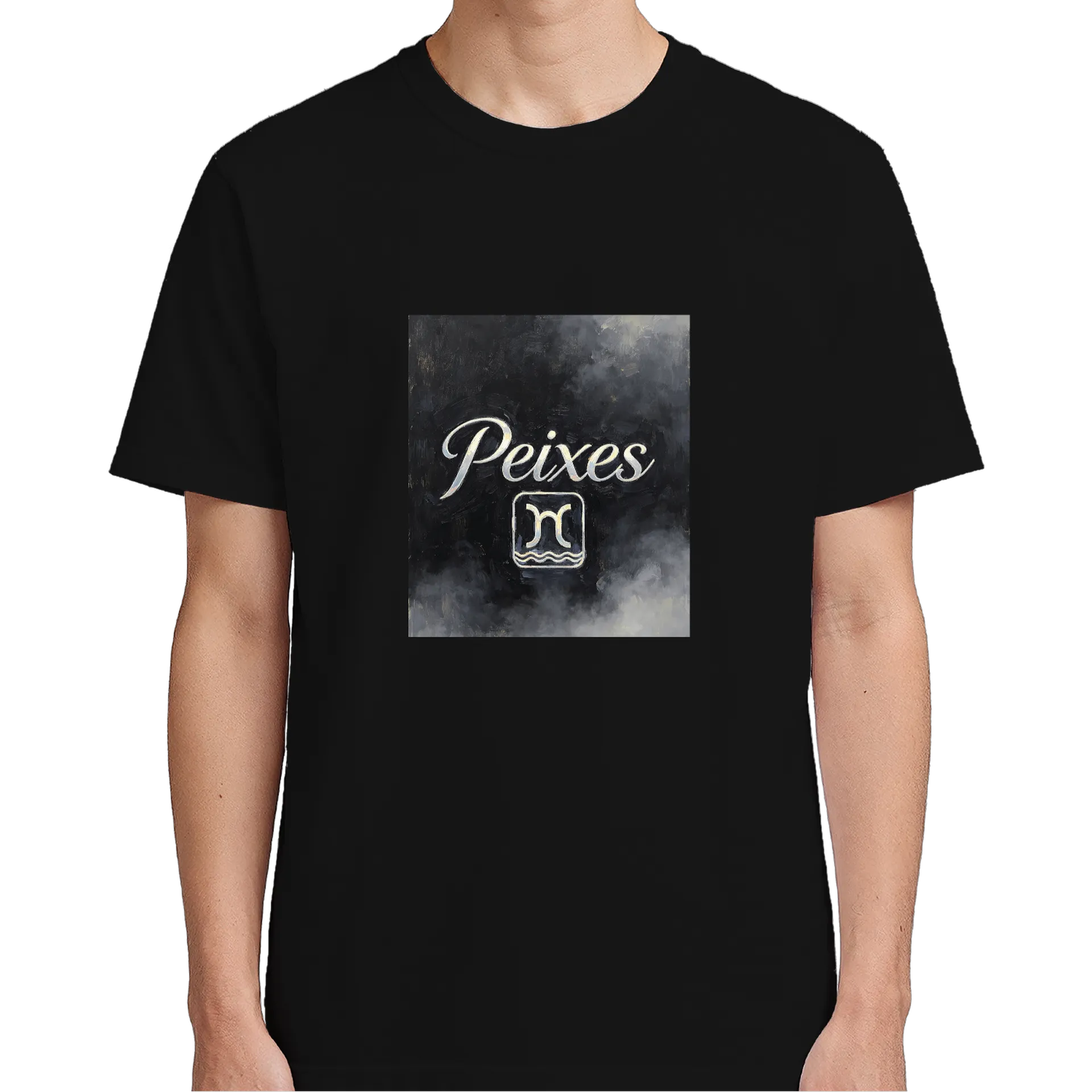 Camiseta Peixes Estampa Cinza Preto 100% Algodão - Imagem 5