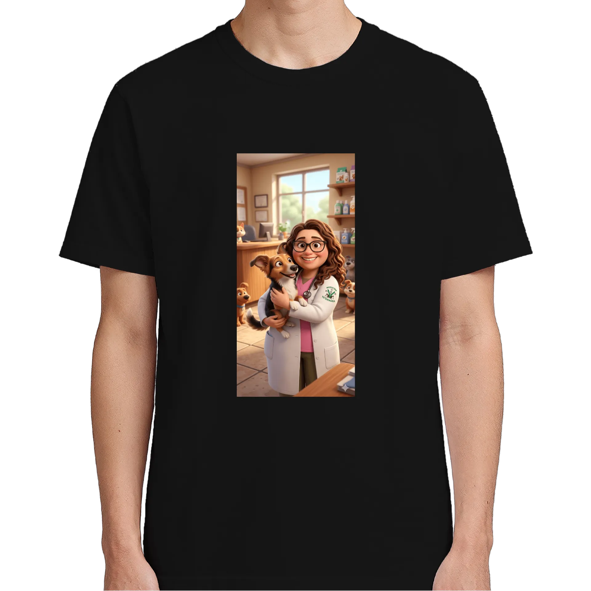 Camiseta Veterinário com Cães 100% Algodão - Imagem 5