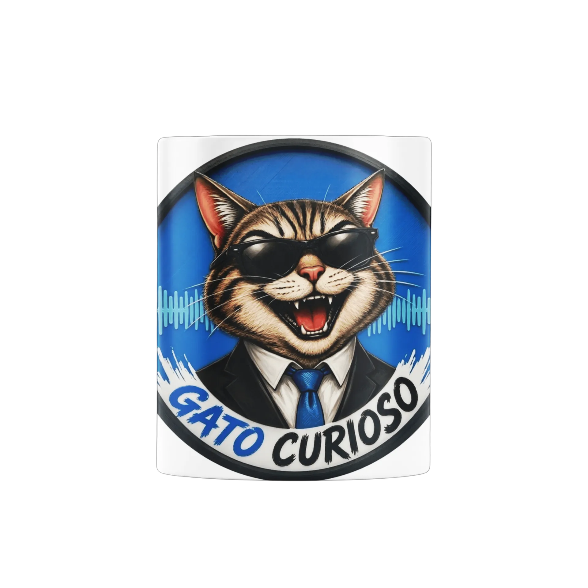 Caneca personalizada de Gato Curioso  — imagem 3 de 4
