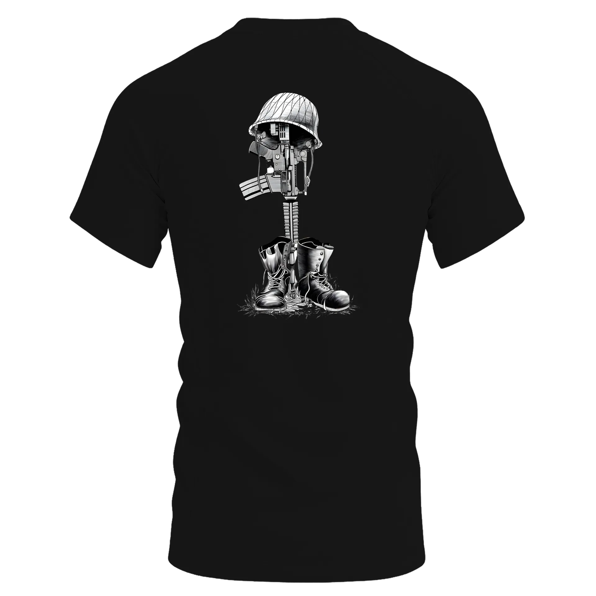 Camiseta Dry Fit Ilustração de Rifle e Capacete em Preto e de D'ZARMY TACTICAL COMBAT WEAR  — imagem 2 de 6