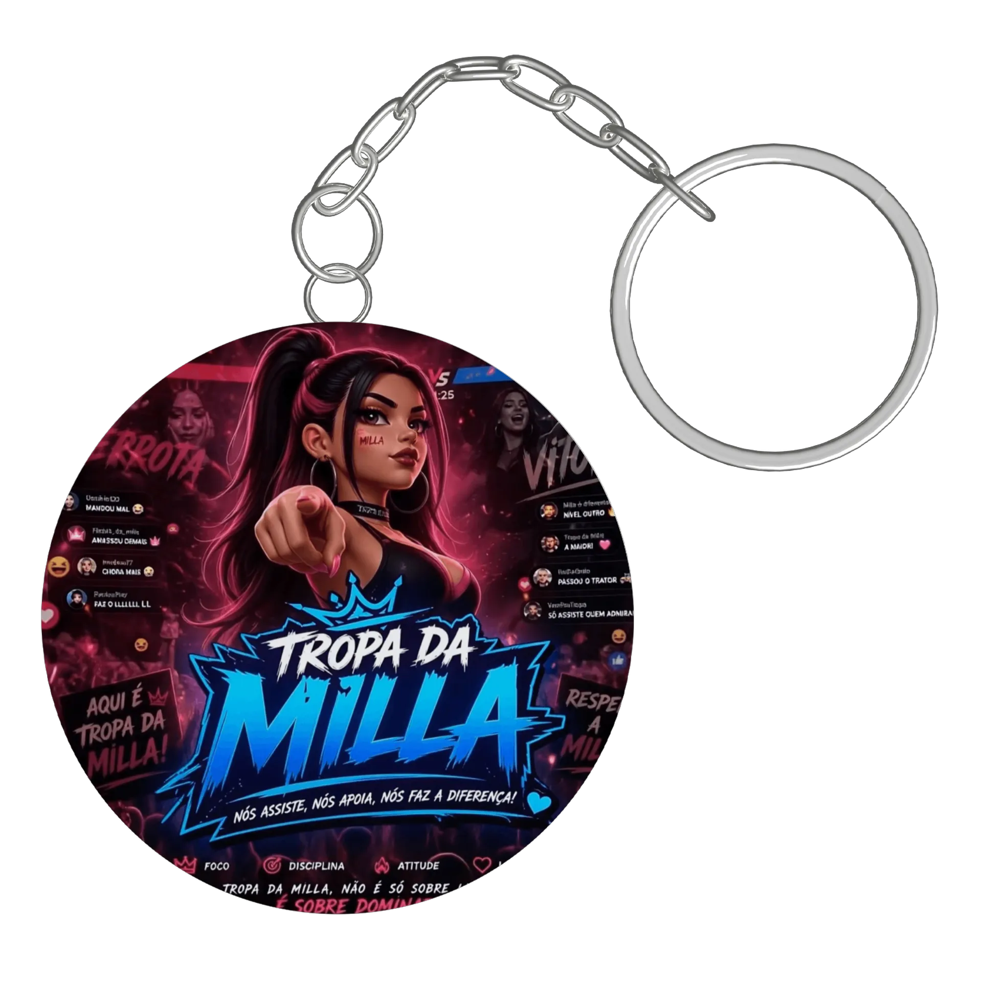 Chaveiro MDF Tropa da Milla Personalizado - Imagem 3