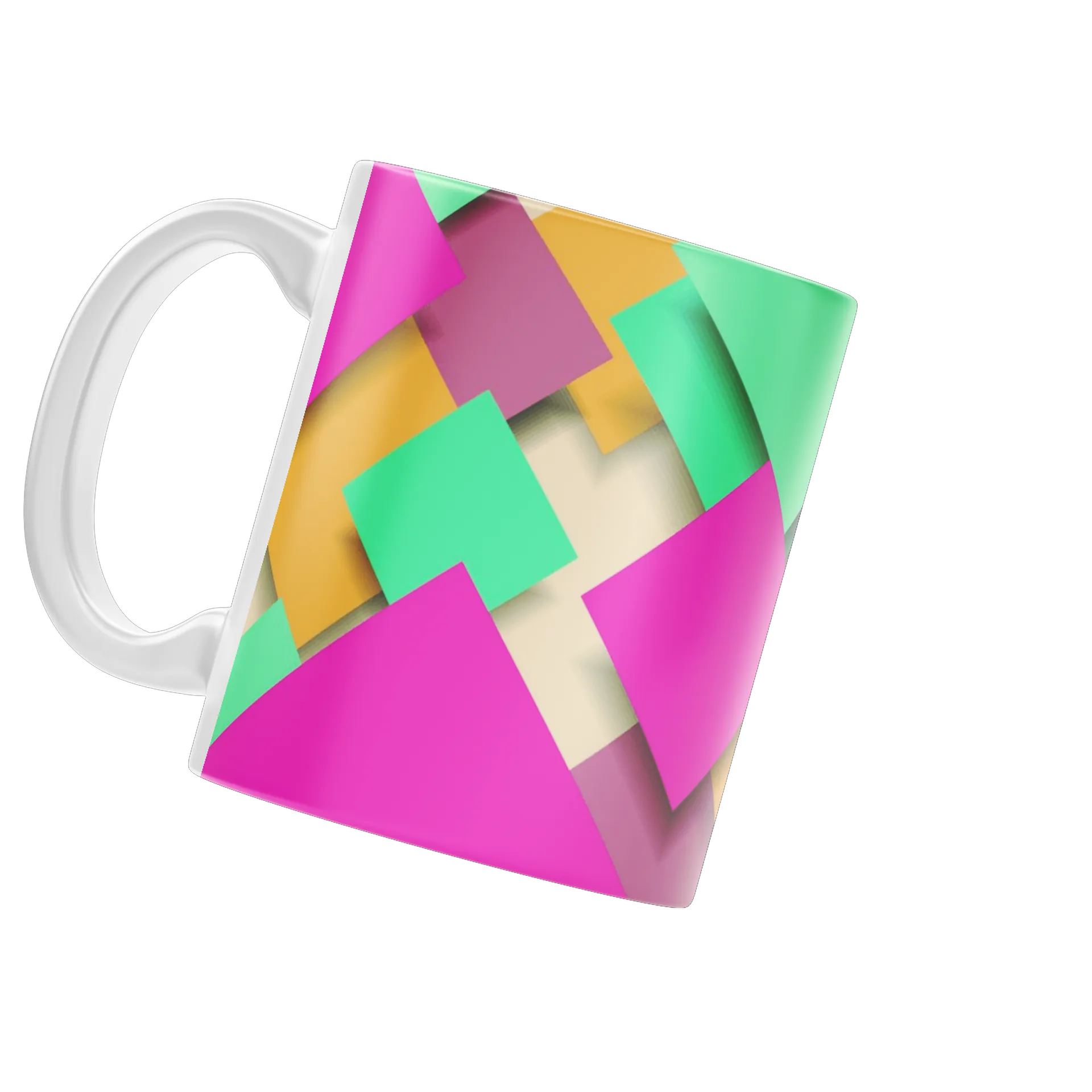 Caneca Estampa Abstrata Geométrica Neon 325ml - Imagem 3