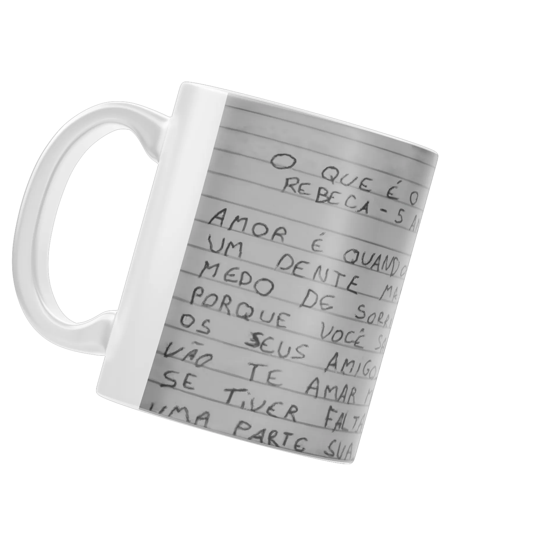 Caneca Porcelana Amor Sóbra Letras 325ml - Imagem 4
