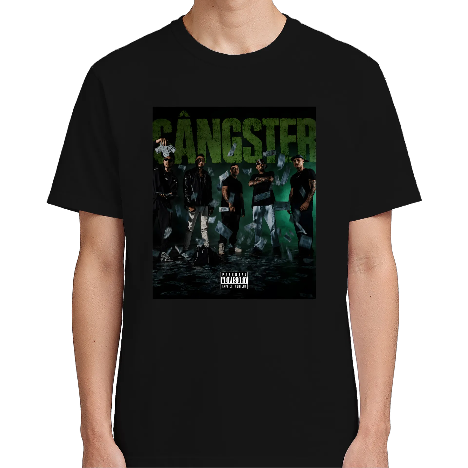 Camiseta Letra Gangsta Money 100% Algodão de Stanley Money Team  — imagem 2 de 6