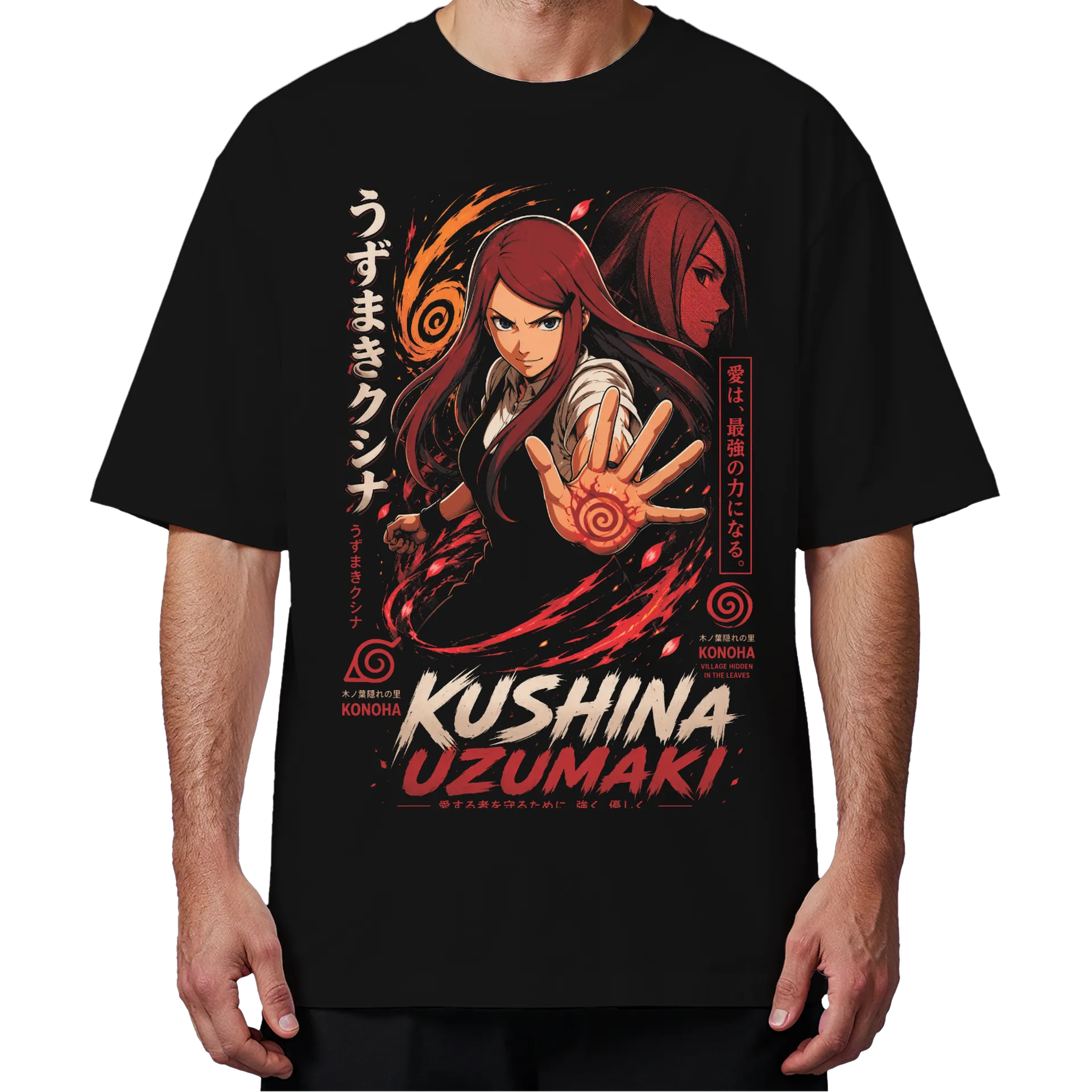 Camiseta Oversized Kushina Uzumaki Anime Naruto Premium - Imagem 4