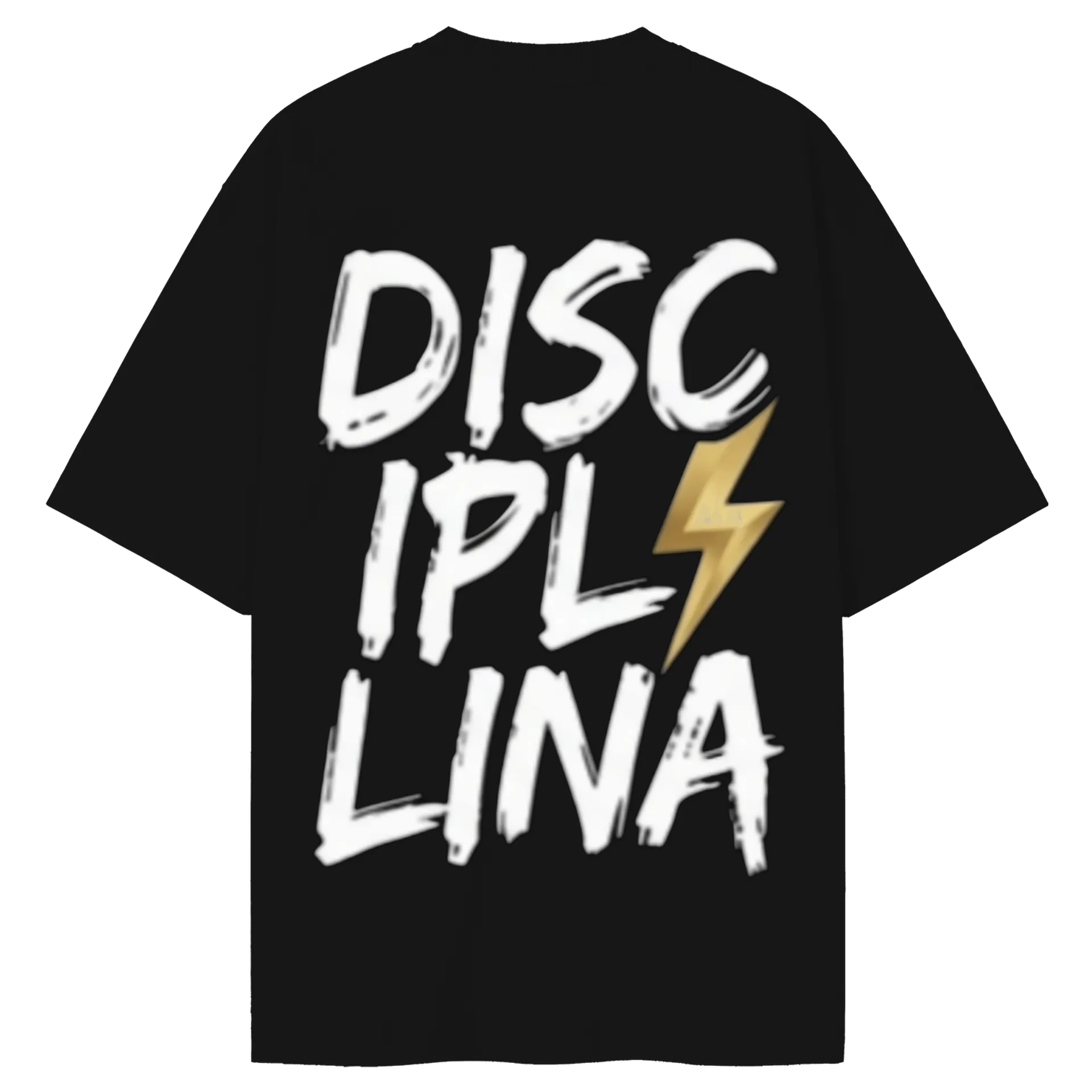 Camiseta Oversized Estampa Disciplina 100% Algodão - Imagem 2
