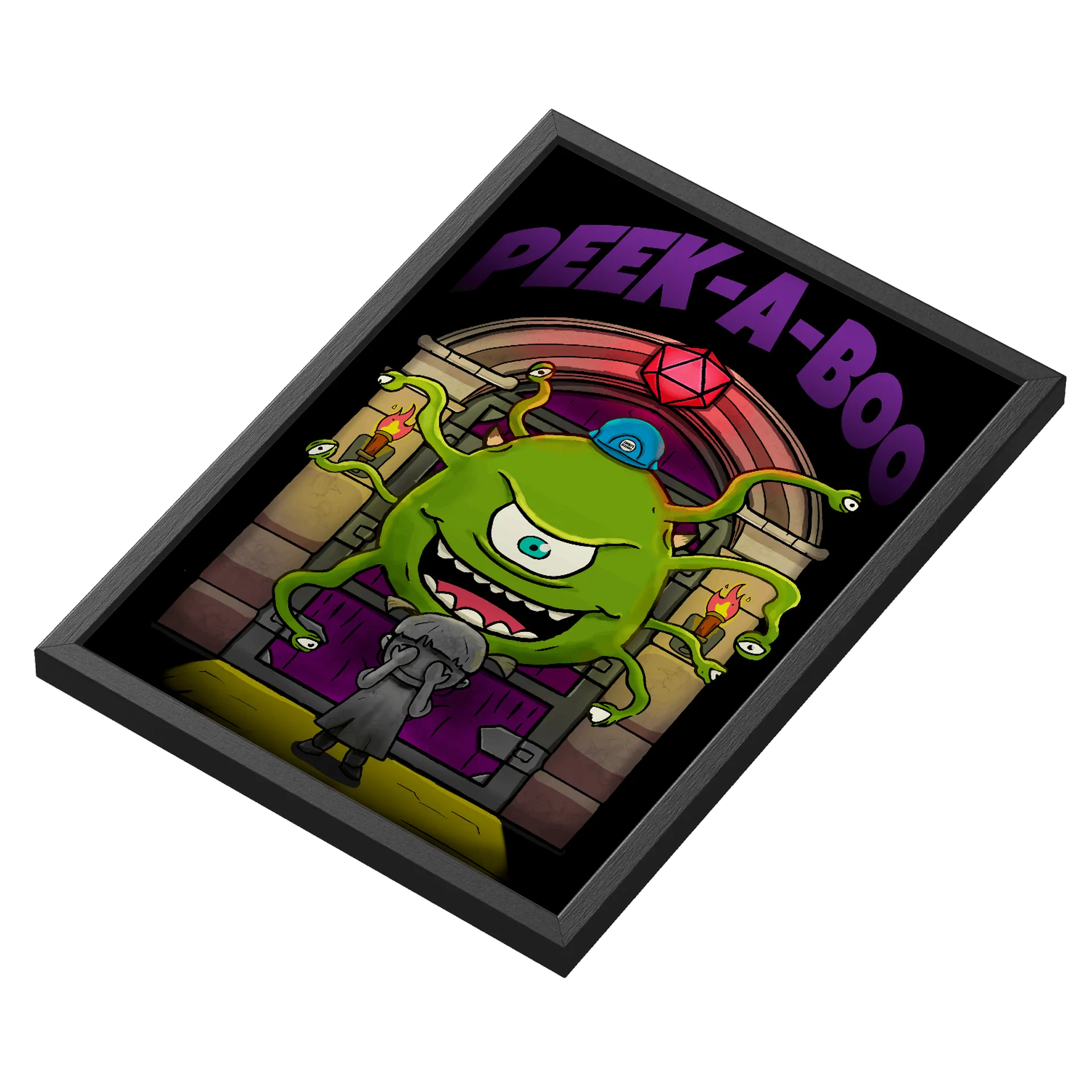 Quadro PEEK-A-BOO A3 MDF e Vidro de Impacto Arcano — imagem 3 de 3