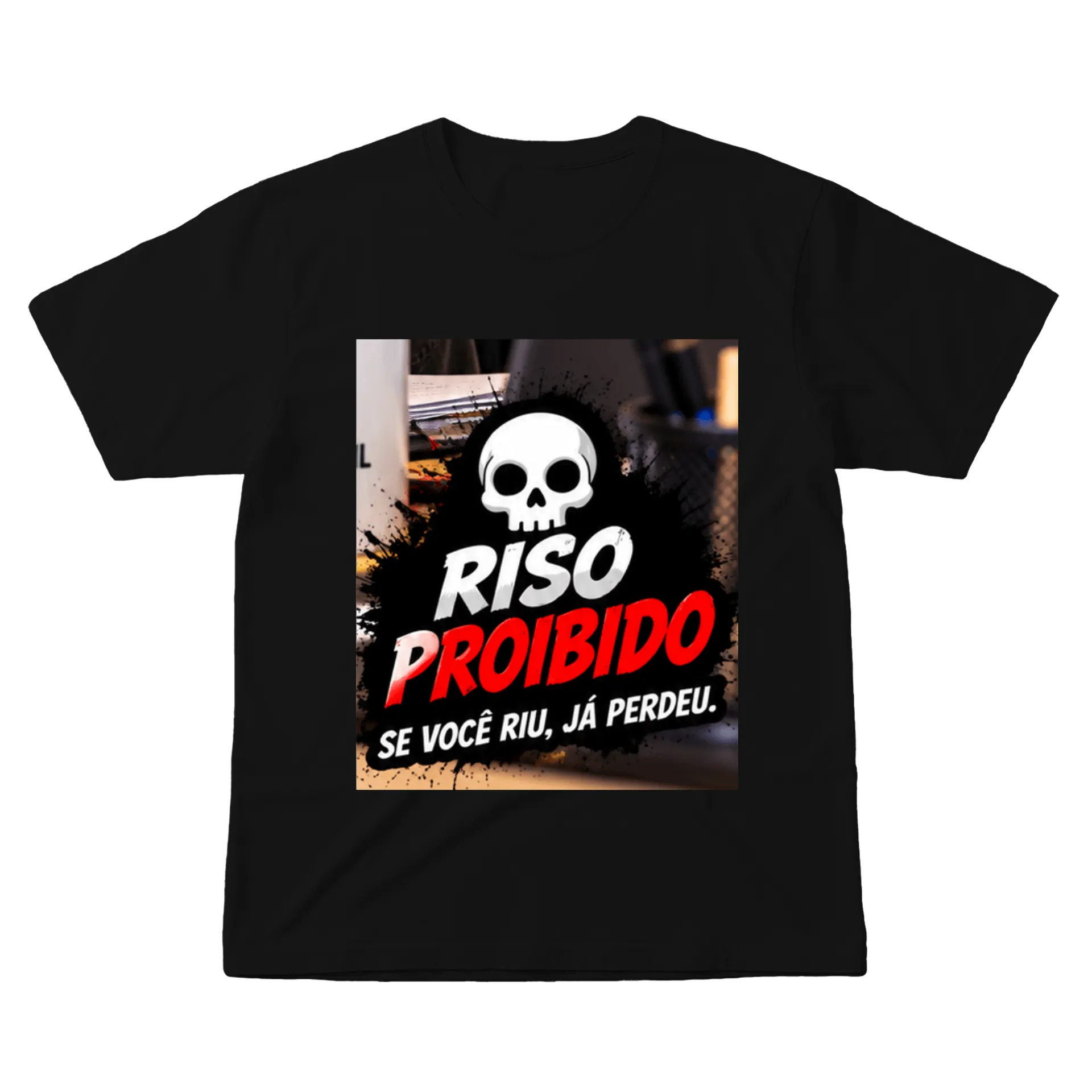 Camiseta Branco Estampa Rivaldo Proibido 100% Algodão - Imagem 1