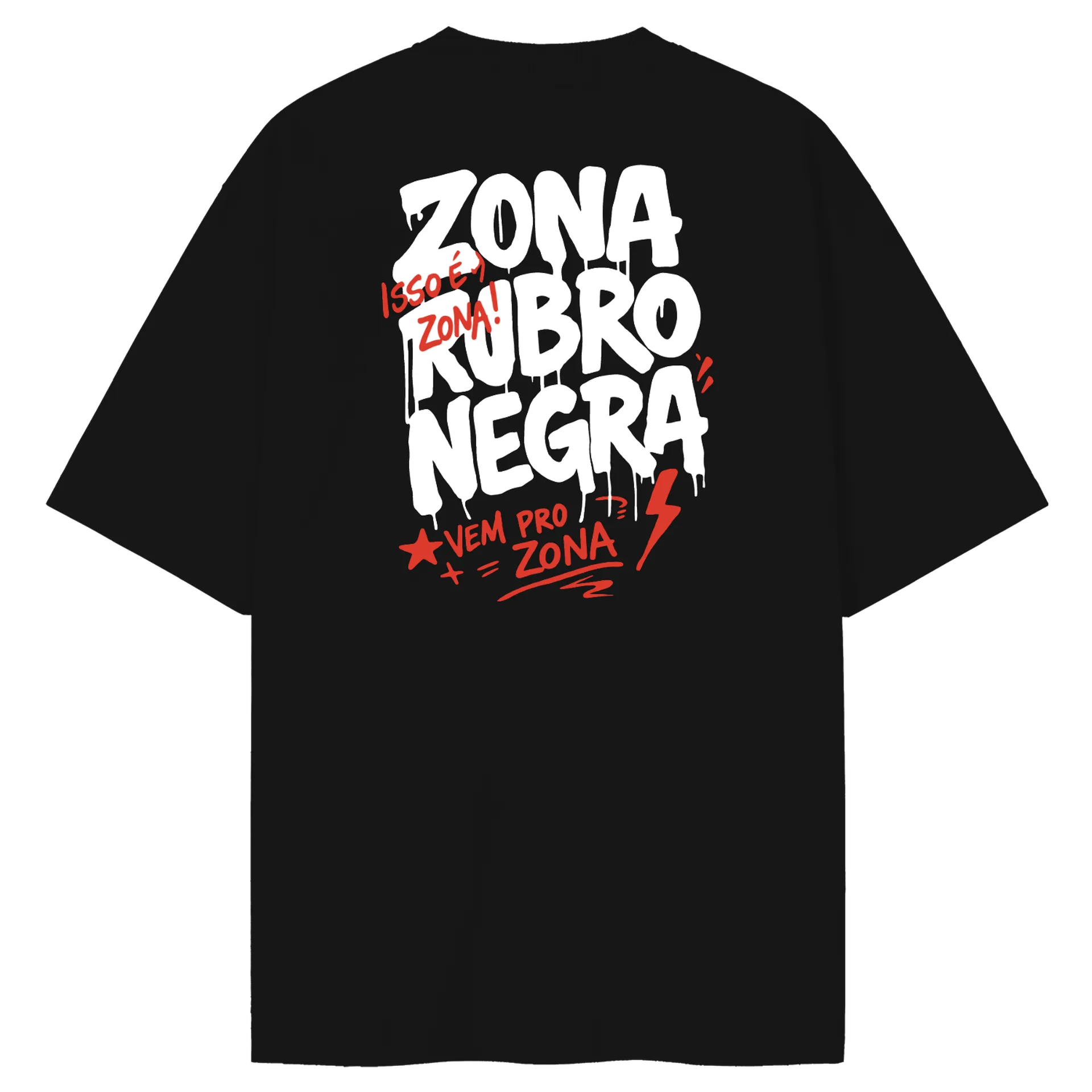Camisa Isso é Zona Oversized de ZONA RUBRO NEGRA