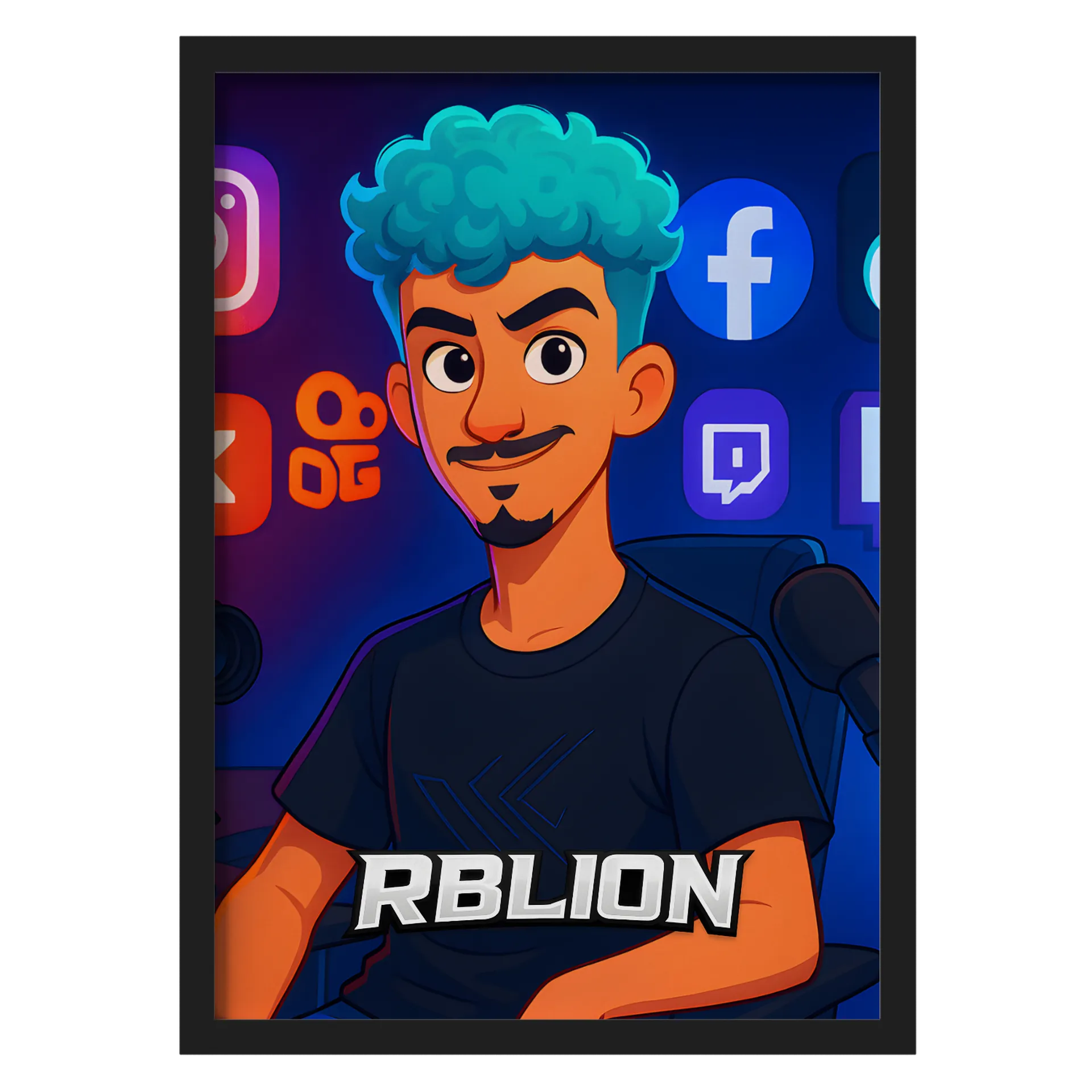 Quadro A3 personalizado Com Vidro de RBLION — imagem 1 de 3