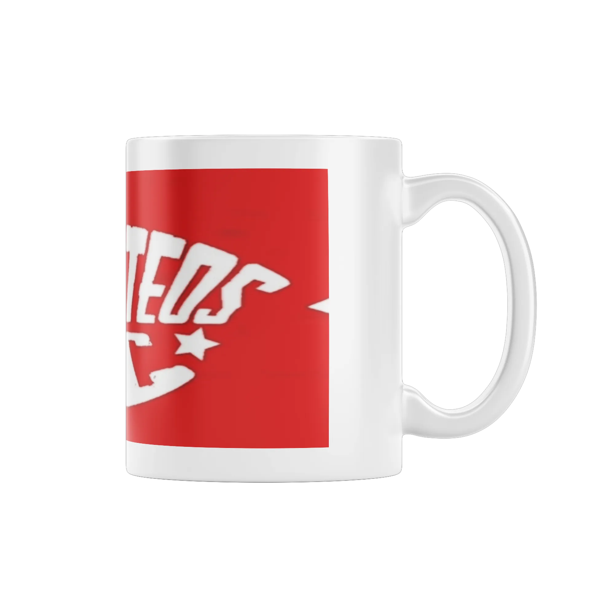 Caneca Estampa Tipográfica 'TWITCHES' Vermelha e Branca de Marco Aurélio  — imagem 1 de 4