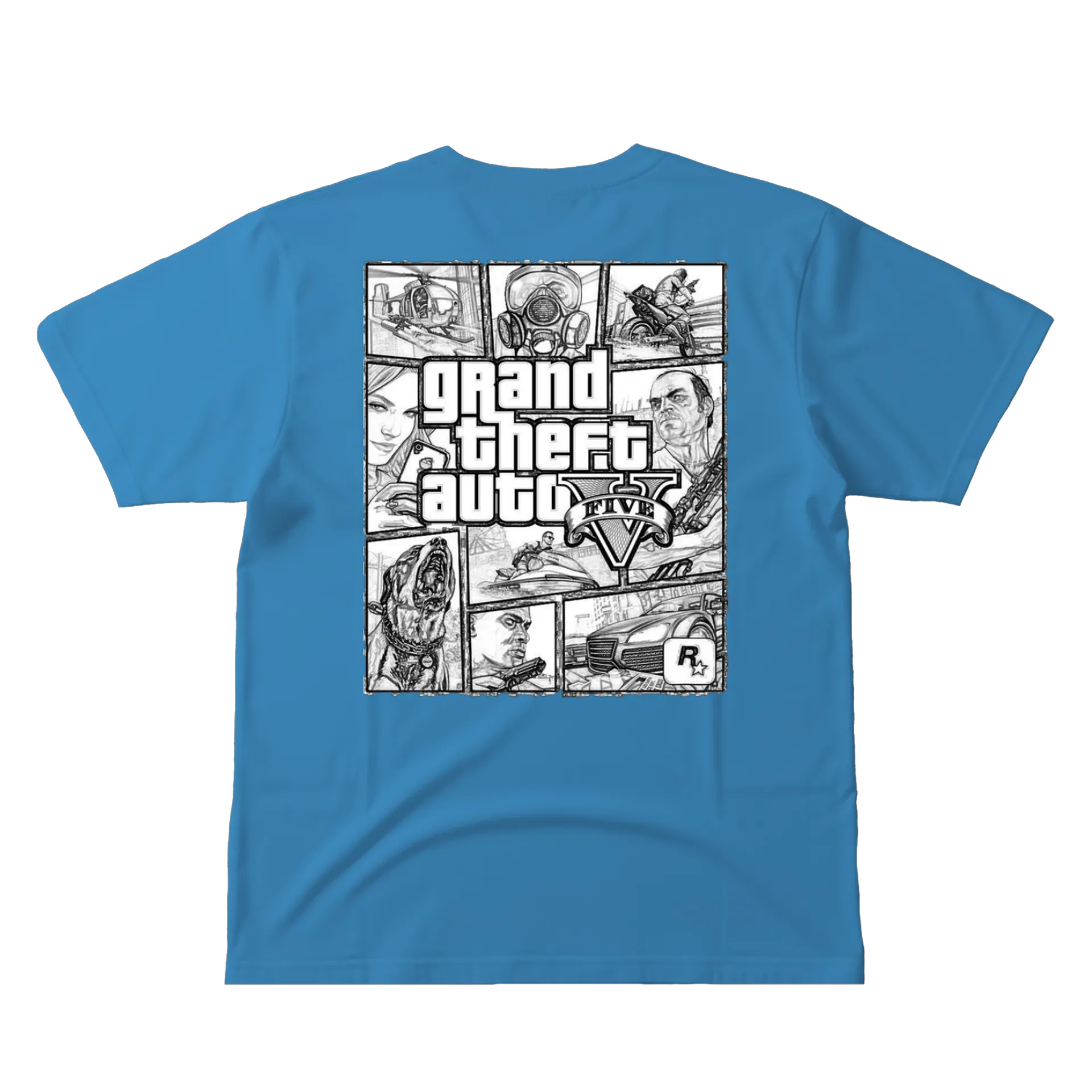 Camiseta Estampa Grand Theft Auto V 100% Algodão - Imagem 3