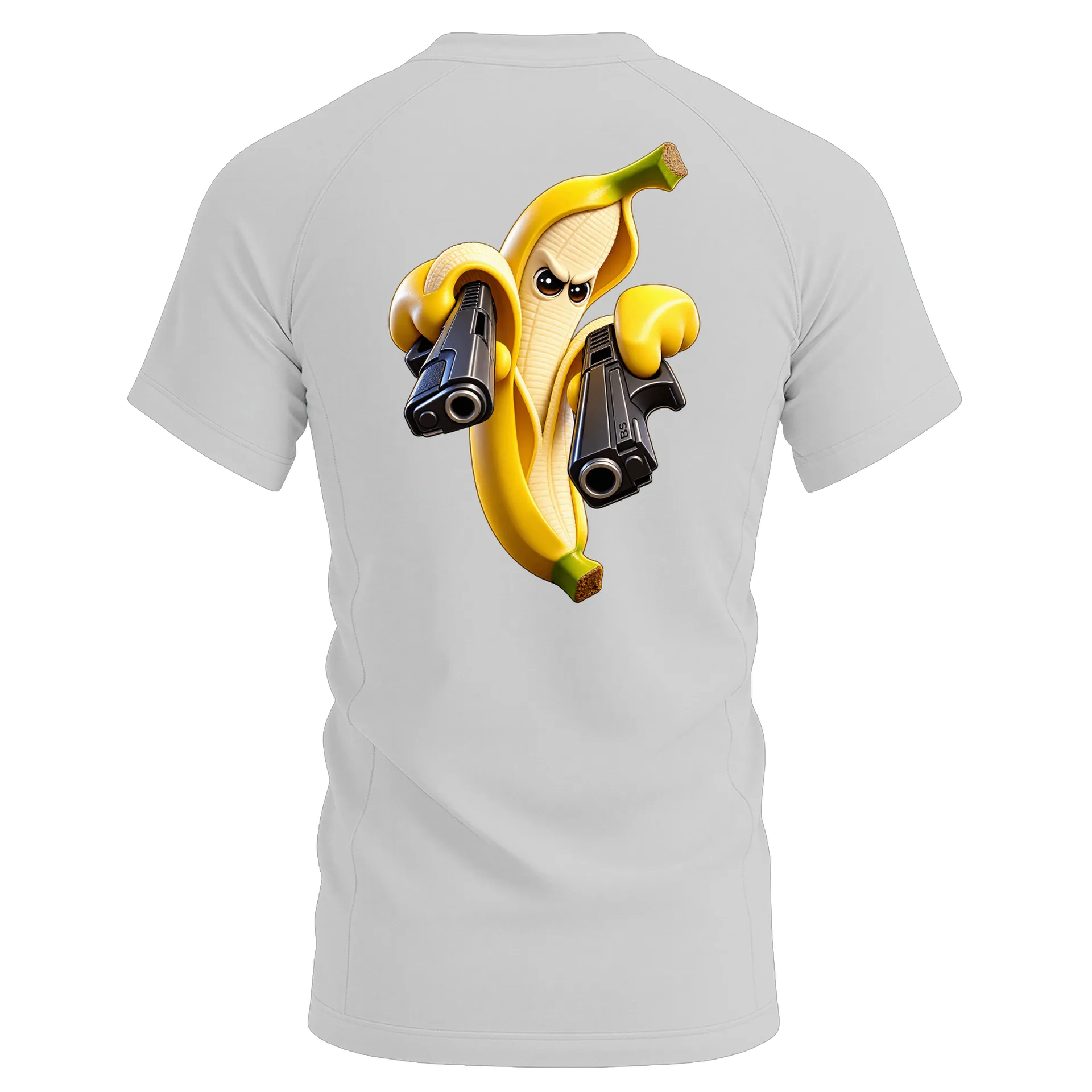 Camiseta Dry Fit Banana Cartoon com Pistolas Amarelas - Imagem 2