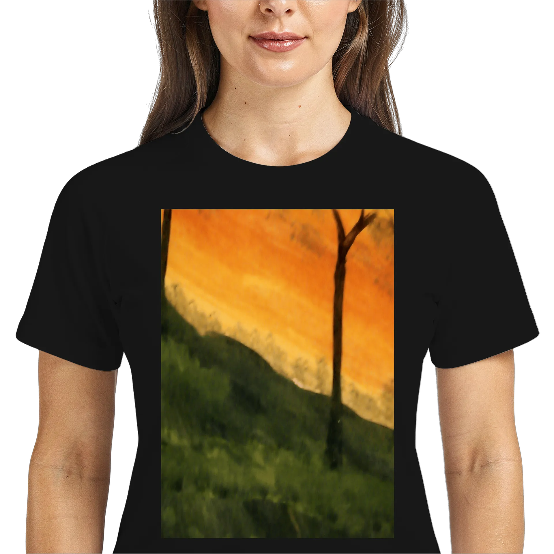 Camiseta Dry Fit Paisagem de Árvores ao Pôr do Sol - Imagem 3