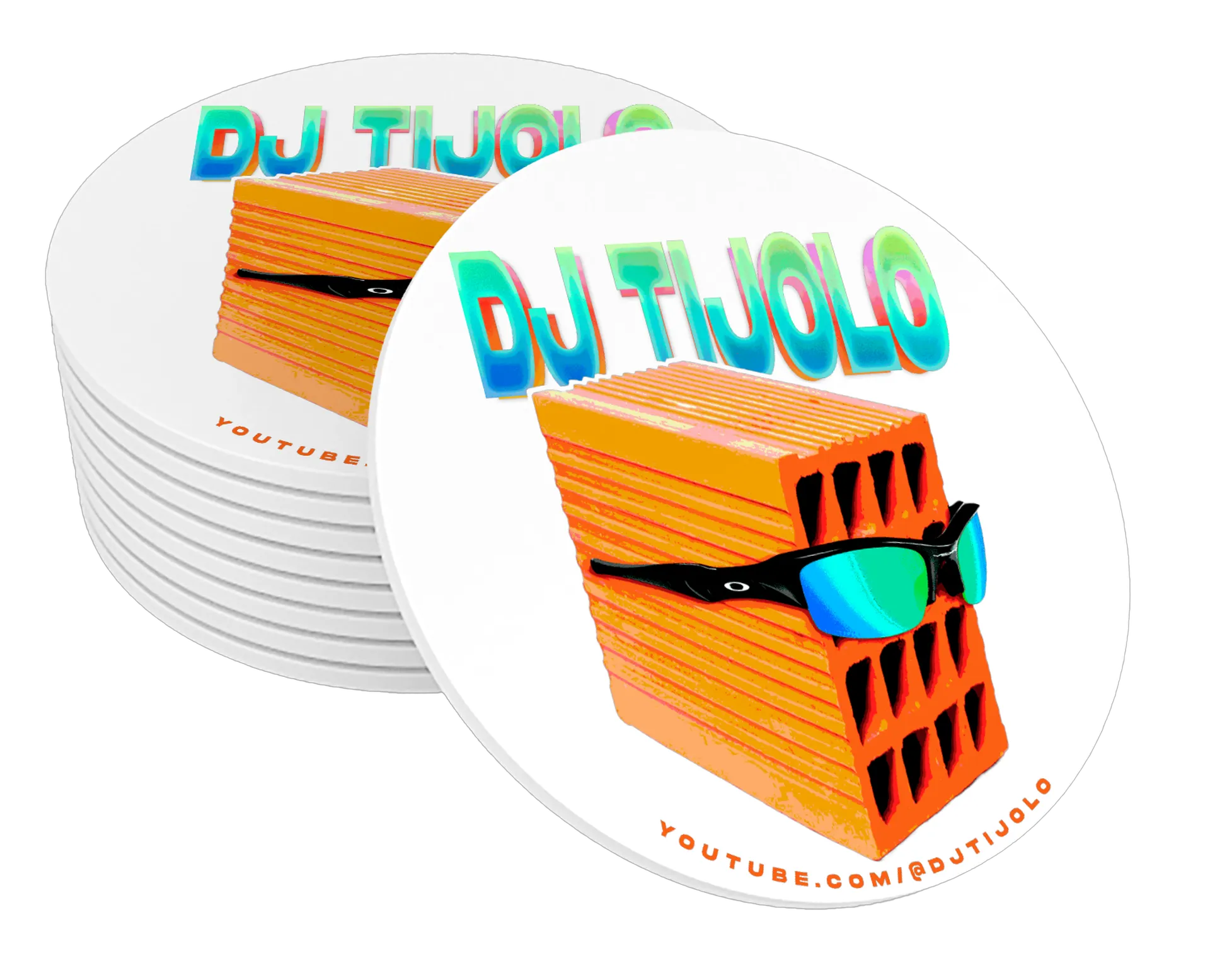Porta-copos DJ TIJOLO Clássico - Branco de DJ TIJOLO — imagem 1 de 3