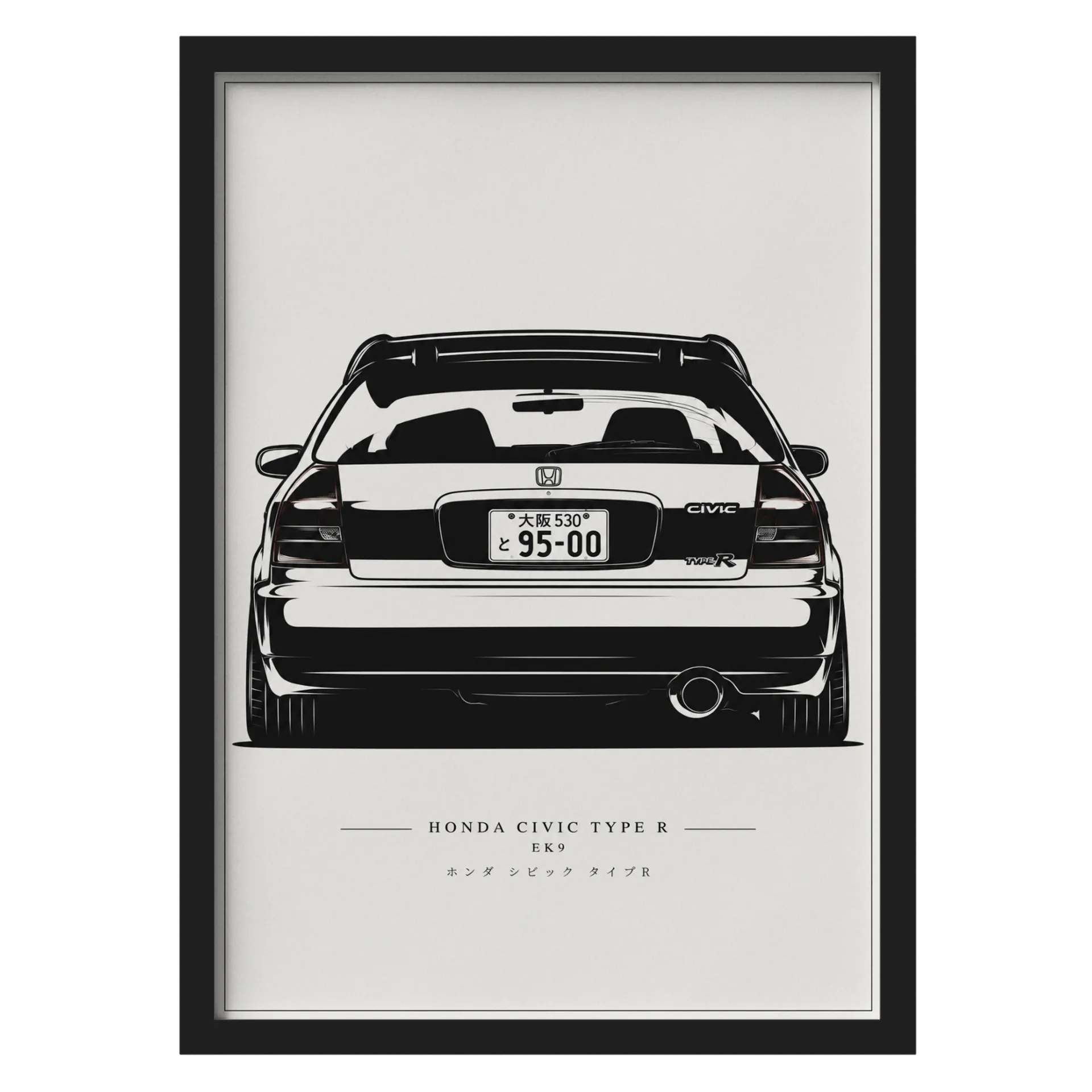 Quadro Civic EK9 A3 Com Vidro - Imagem 1