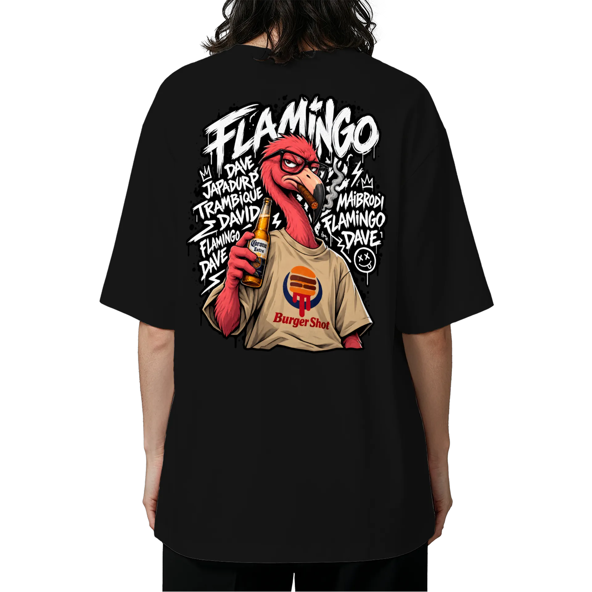 Camiseta Flamingo BS - Davfury Streetwear Comp. ® de Davfury Streetwear Comp. — imagem 5 de 6