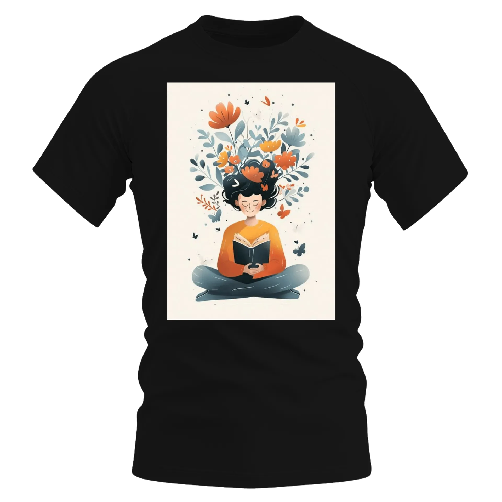 Camiseta Dry Fit Leitura Flores Coloridas 100% Polyester - Imagem 1