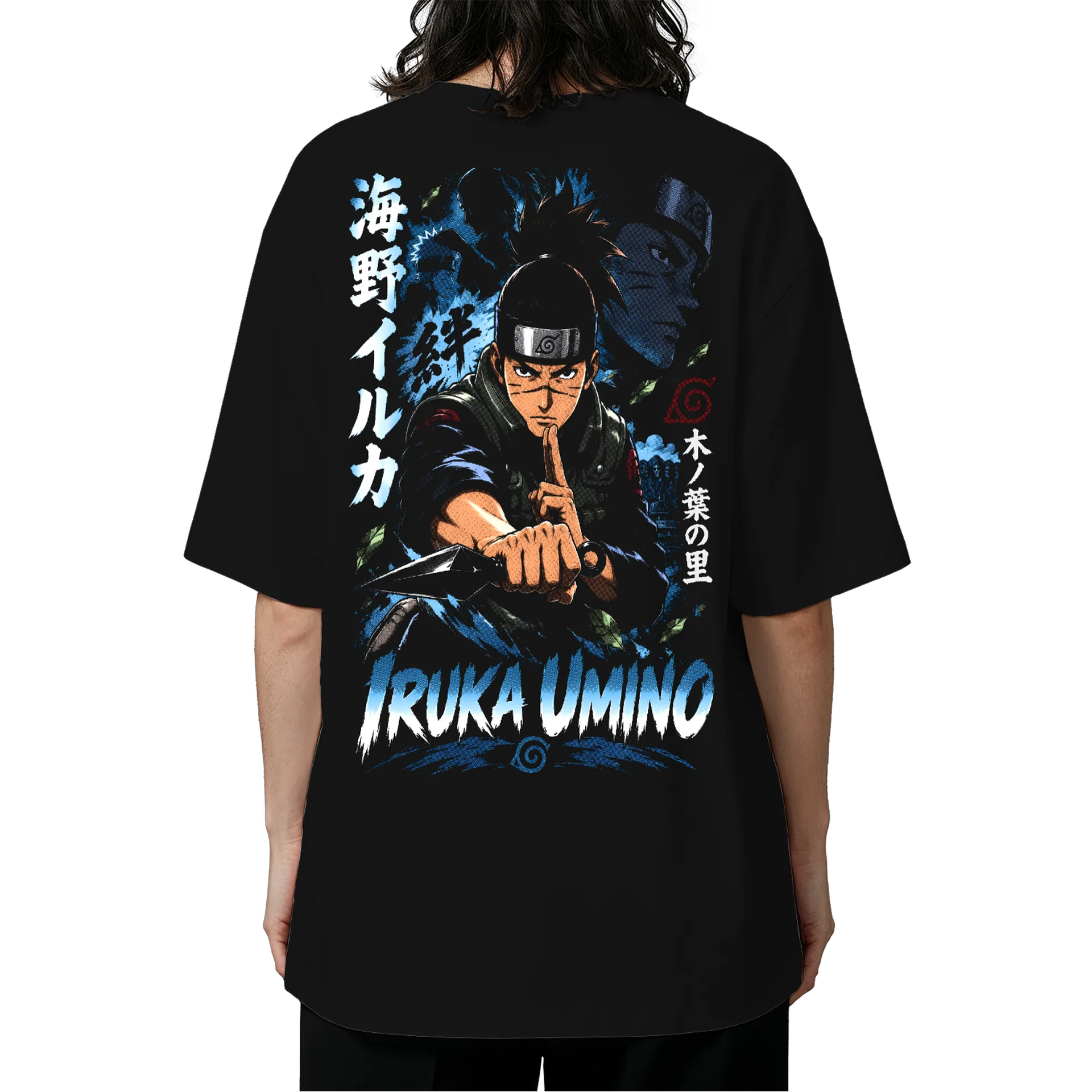 Camiseta Oversized Iruka Umino Anime Naruto Premium - Imagem 5