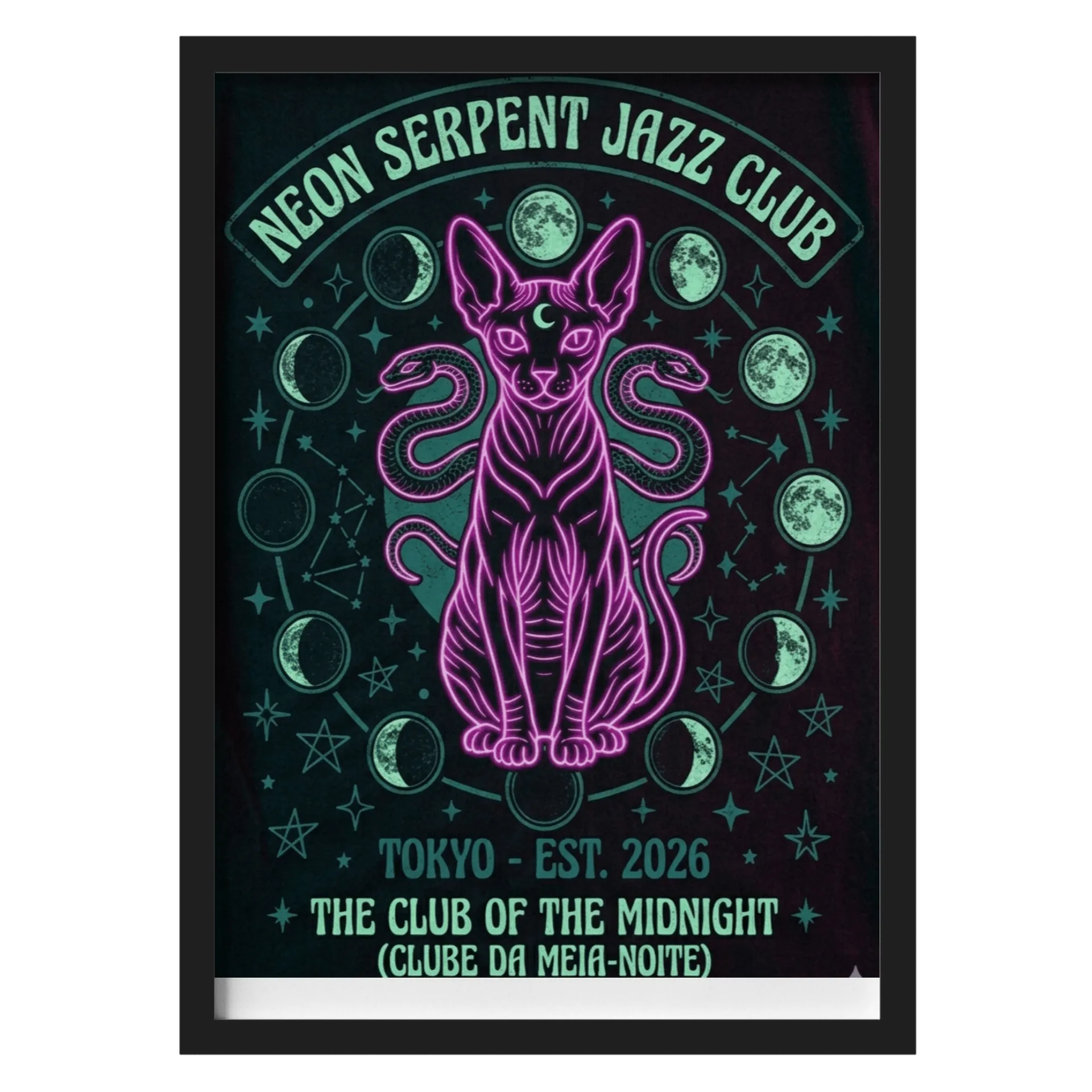 "Midnight Sphinx: Tokyo Neon Edition" QuadroA3  - Imagem 1