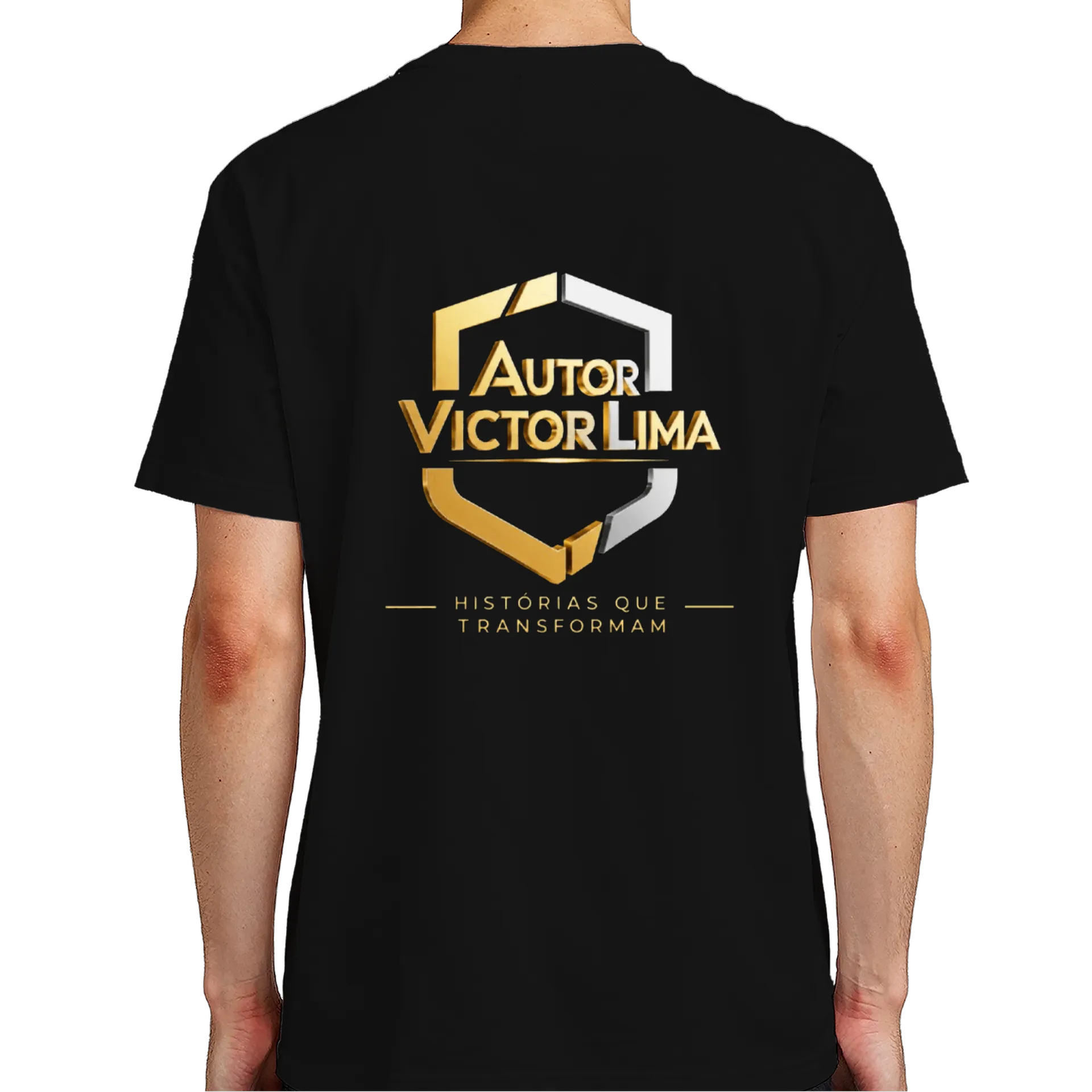 Camiseta Autor Victor Lima Logotipo Tipográfico 100% Algodão de VICTOR SHOP LOJA ONLINE — imagem 6 de 6