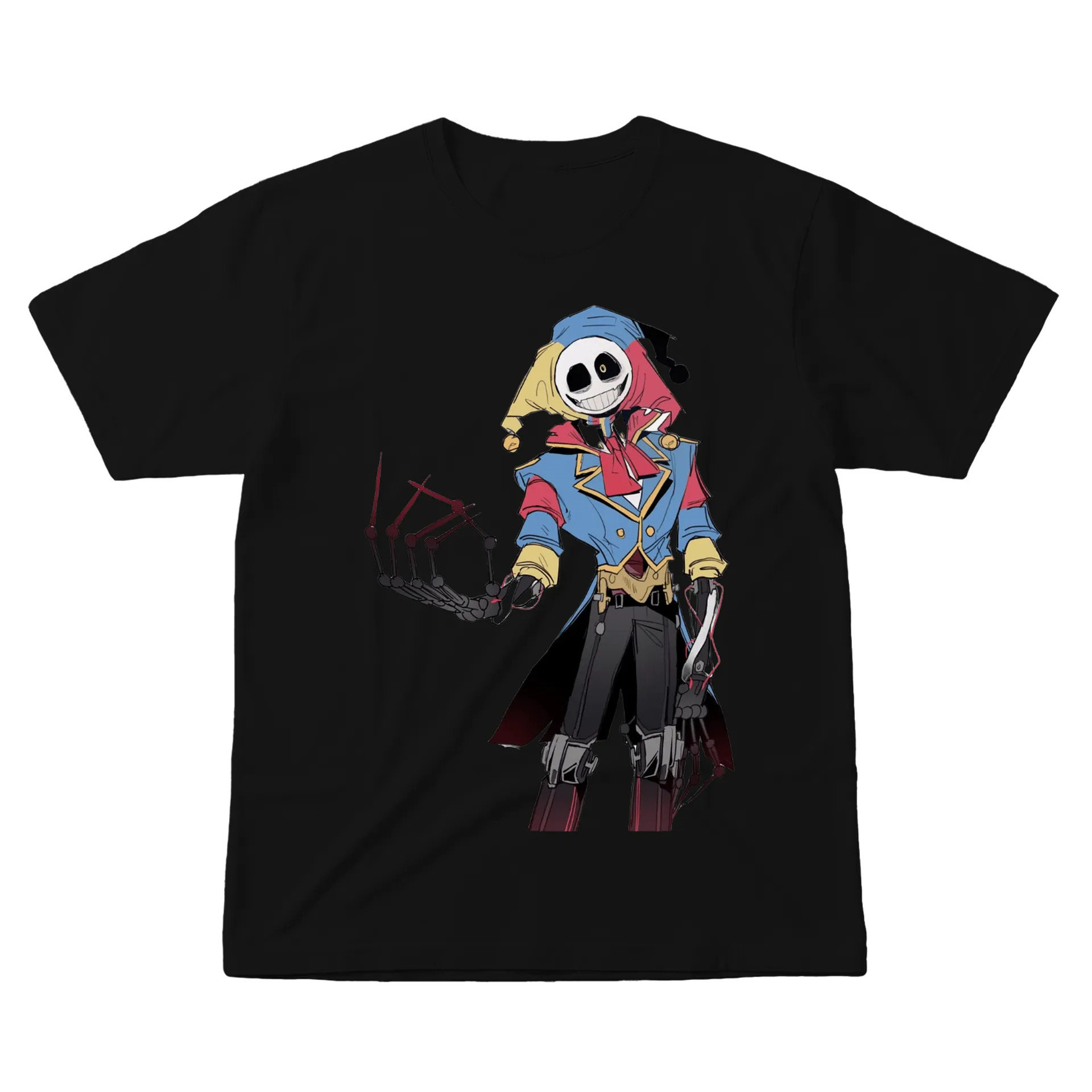 Camiseta Personagem Esqueleto Palhaço 100% Algodão - Imagem 1