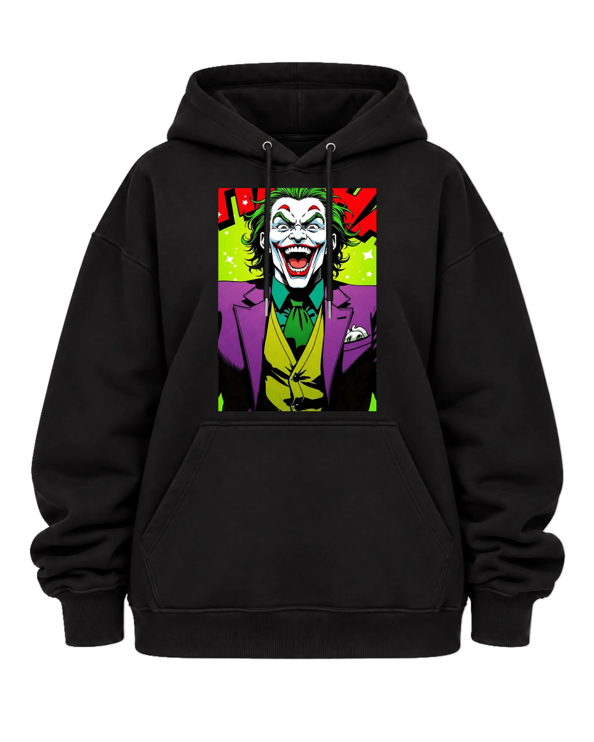 Blusa Moletom Canguru Coringa em Estilo Quadrinhos Coloridos - Imagem 5