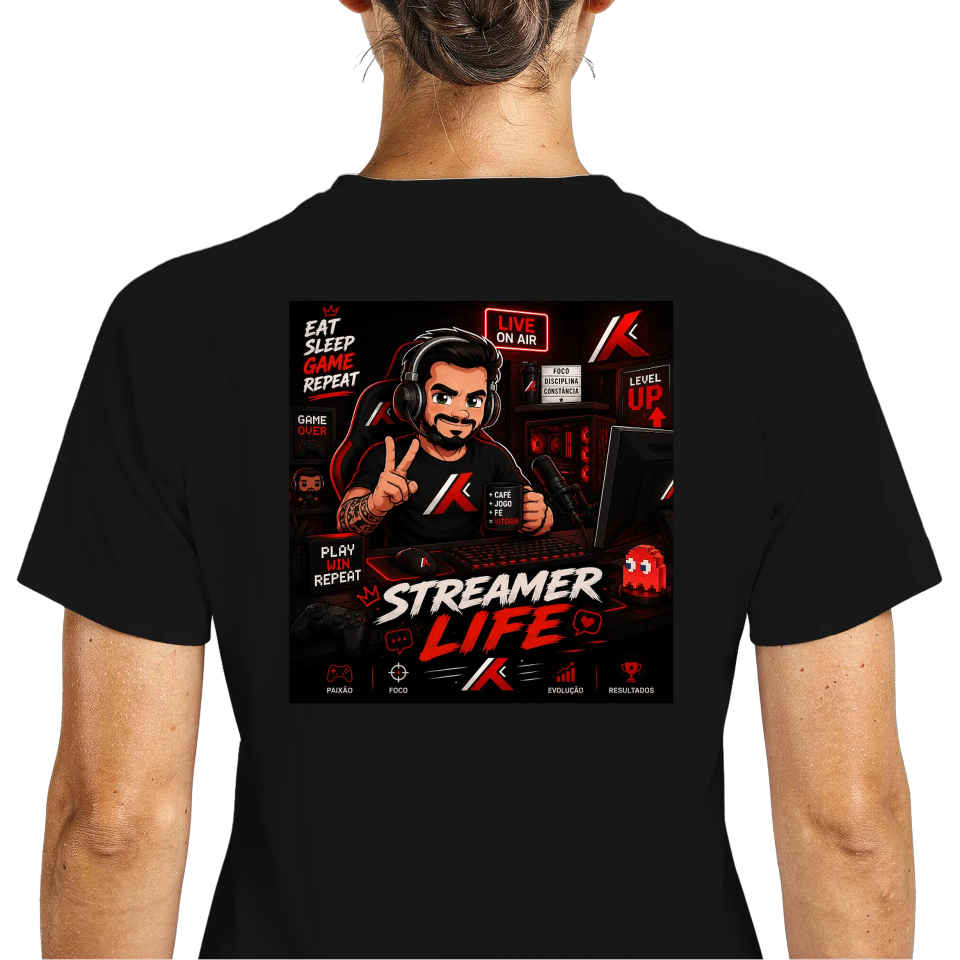 Camiseta Dry Fit Streamer Life Estampa Personalizada 100% - Imagem 5