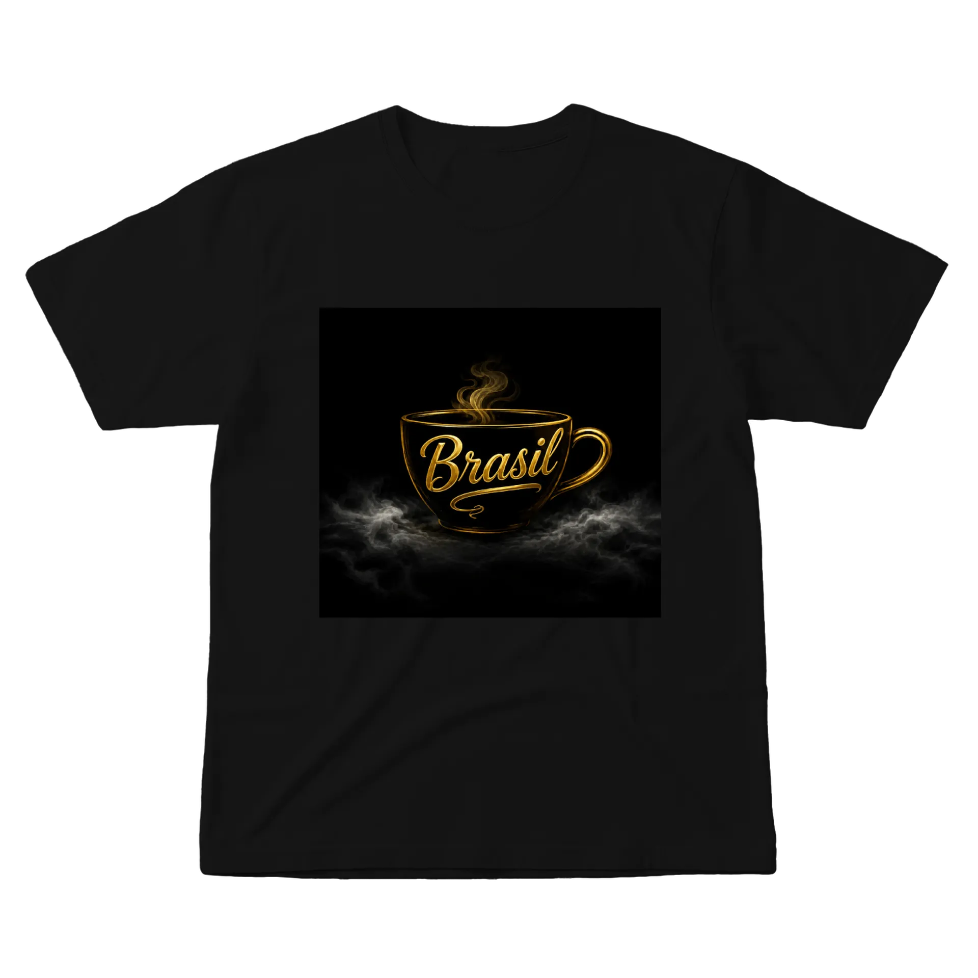 Camiseta Brasil Ouro Estampa Chá Ouro 100% Algodão - Imagem 1