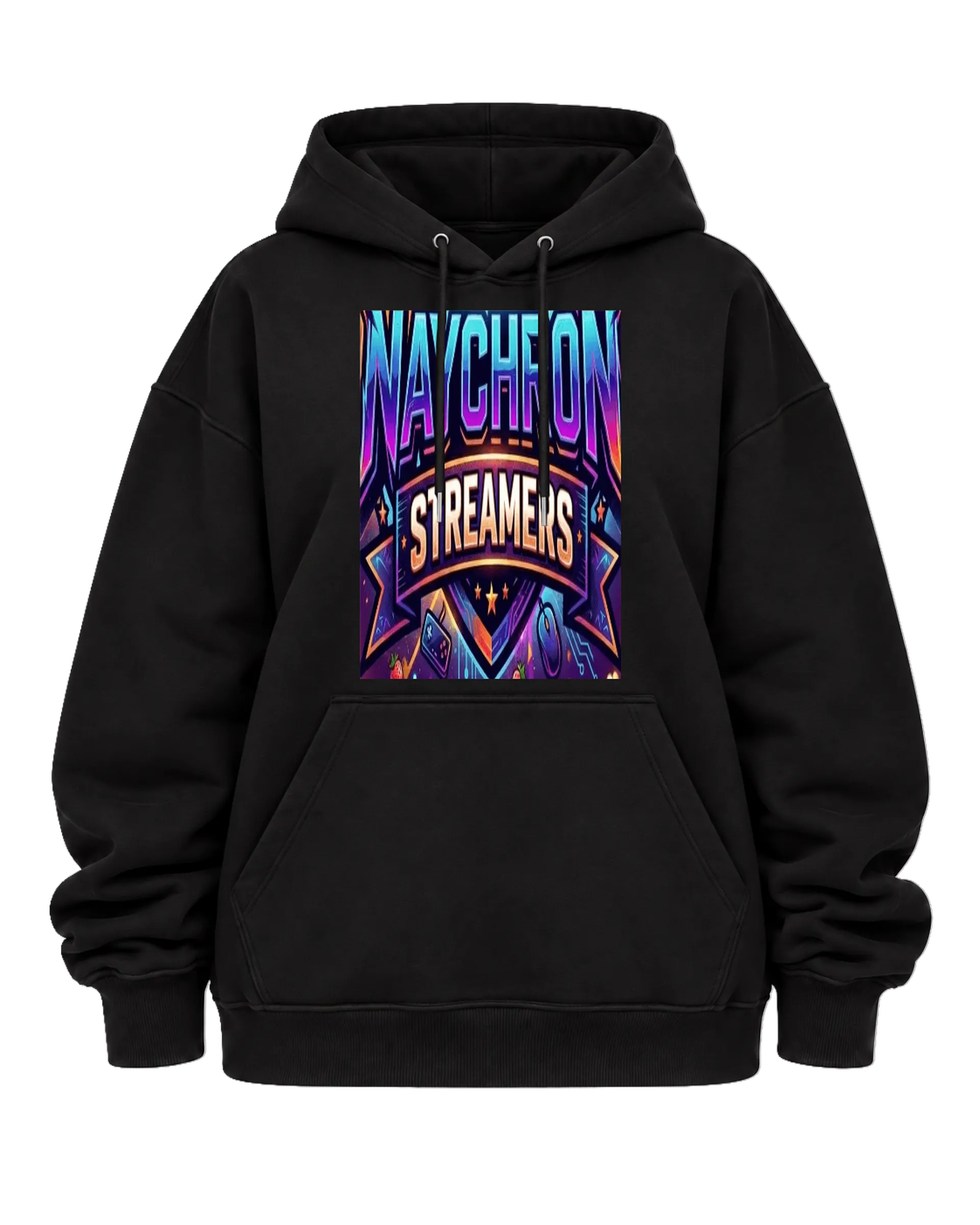 Blusa Moletom Canguru Estampa Tipográfica Naychronstremers - Imagem 2