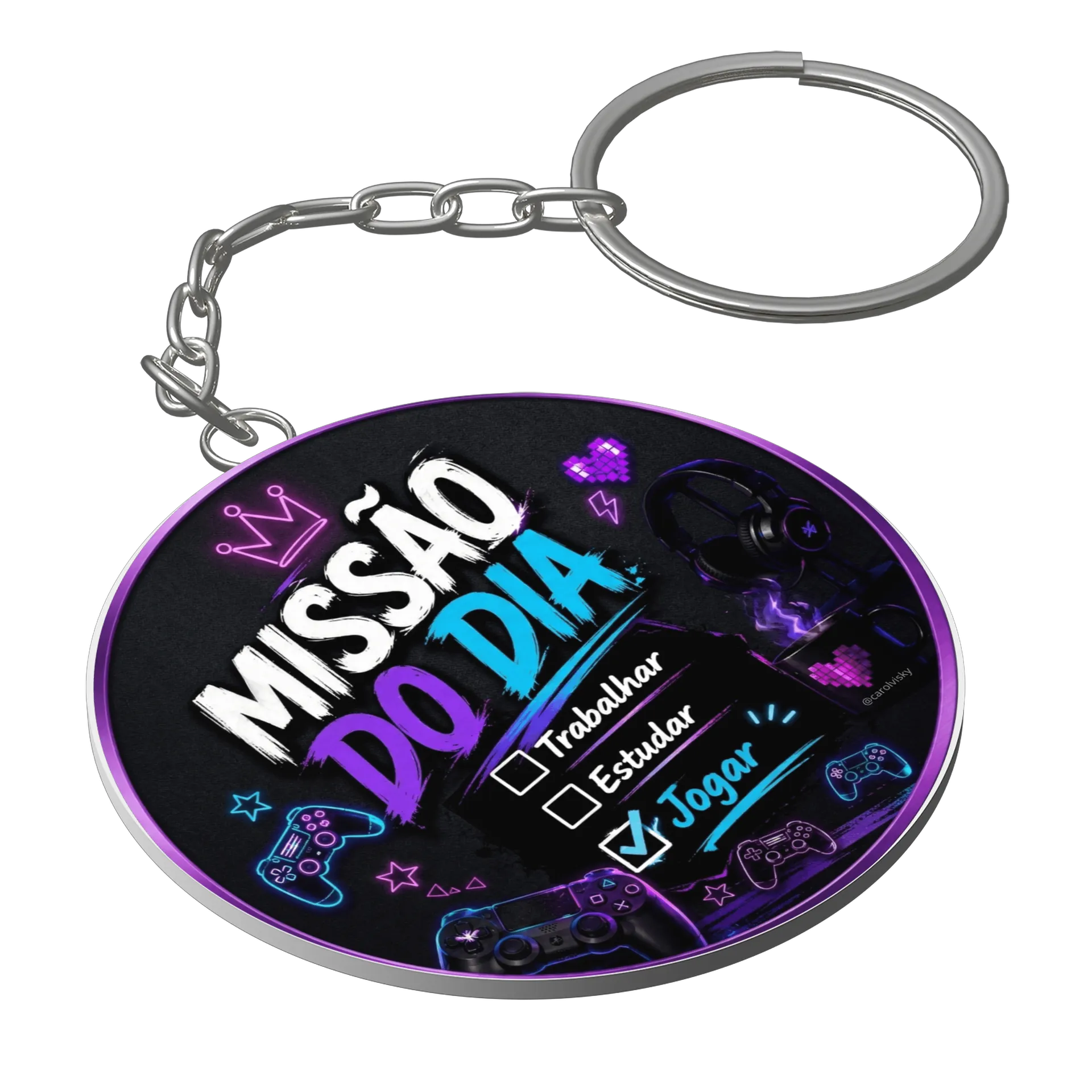 Chaveiro personalizado MISSÃO DO DIA de Carolvisky