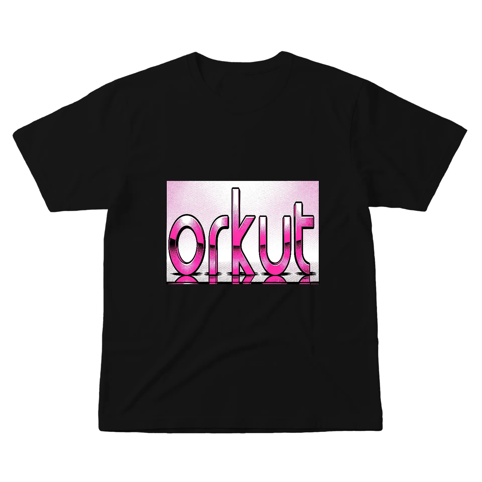 Camiseta Arckut Estampa Gótica Pink 100% Algodão - Imagem 1