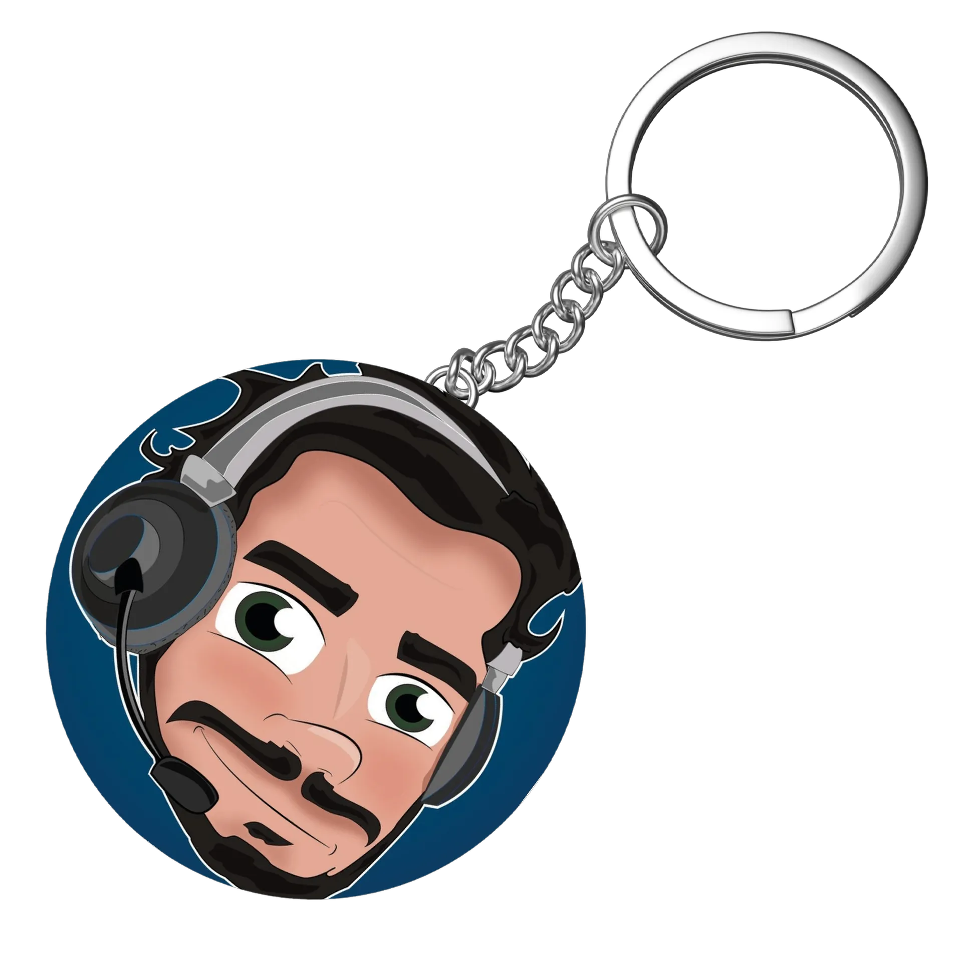 Chaveiro MDF Estampa Personagem Com Headset - Imagem 4