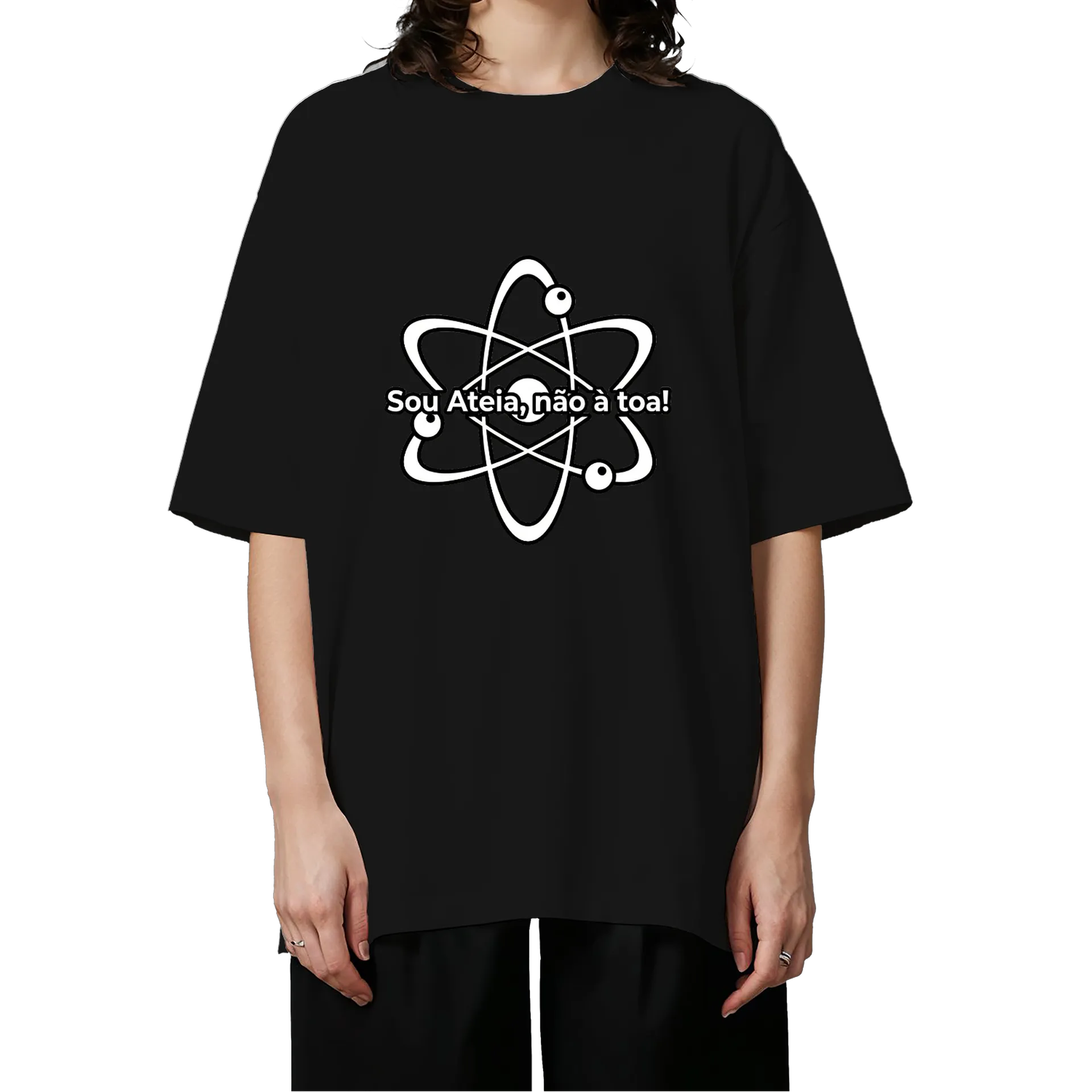 Camiseta Oversized sou atéia - Imagem 3