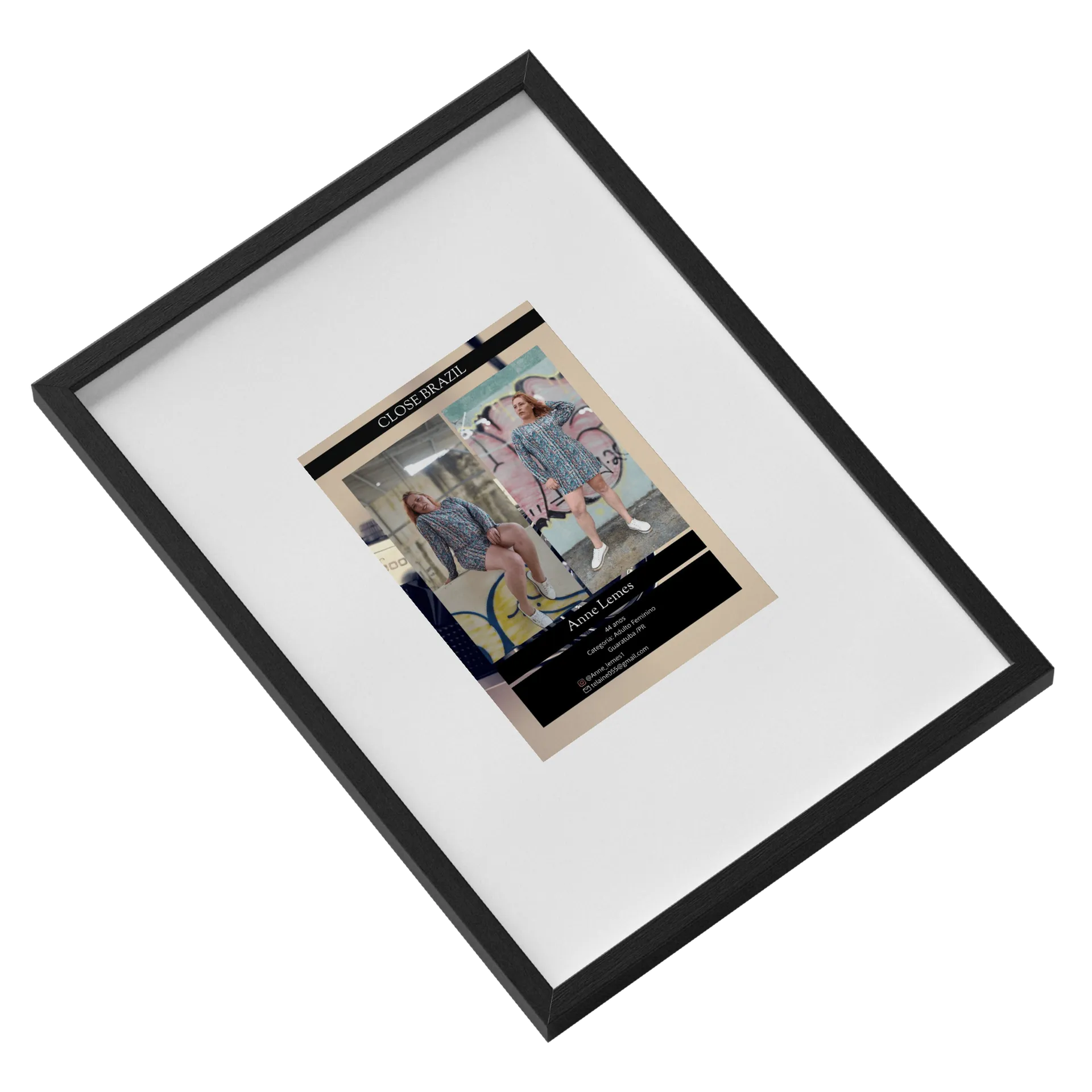 Quadro Retrato Fotográfico A3 MDF e Vidro de annelemes