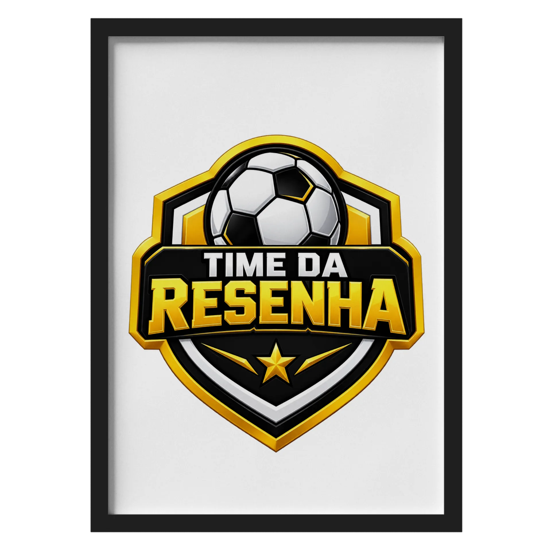 Quadro A3 personalizado Com Vidro de Time da resenha  — imagem 1 de 3